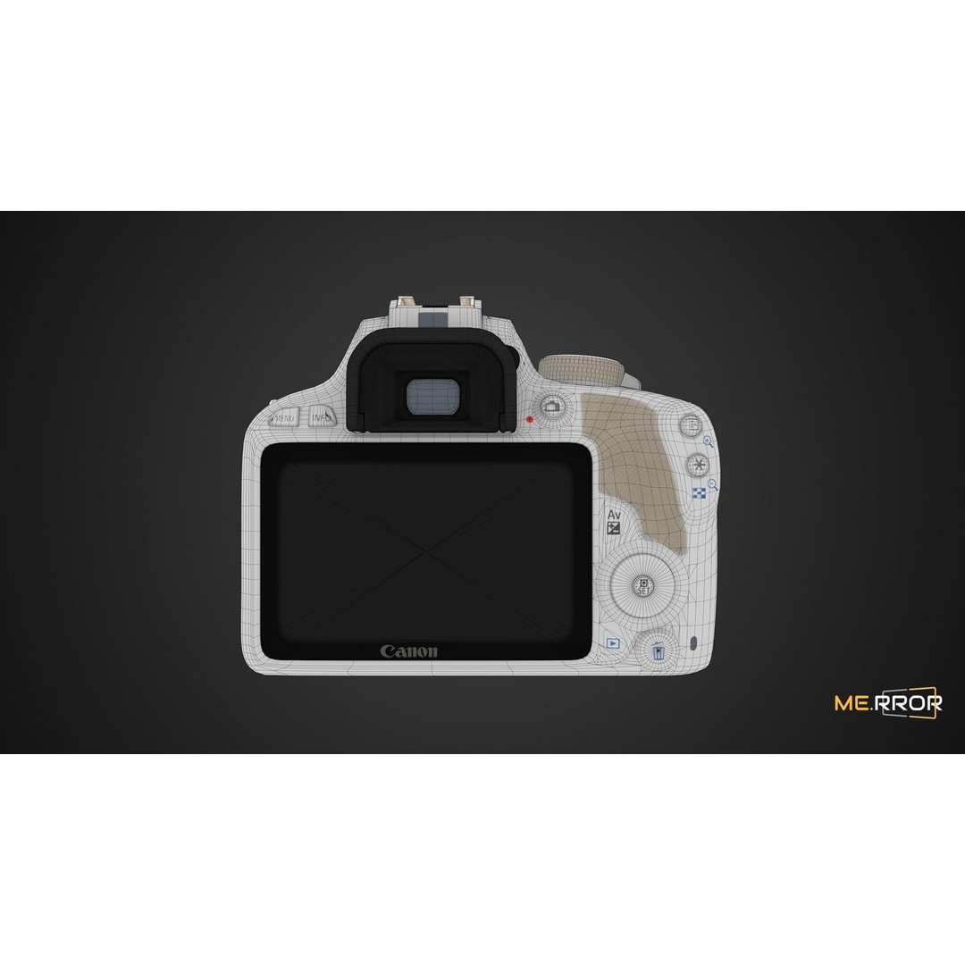 Canon DSLR Camera 3D Model – Low Poly Game Ready Asset, FBX, OBJ - View 5
