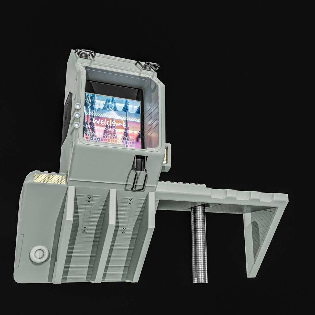 Sci-Fi Street Machine 3D Model – Low Poly PBR Game Asset, FBX - View 16