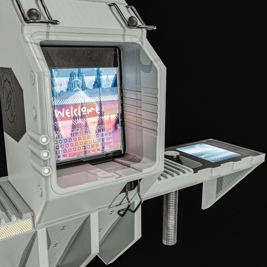 Sci-Fi Street Machine 3D Model – Low Poly PBR Game Asset, FBX - View 6