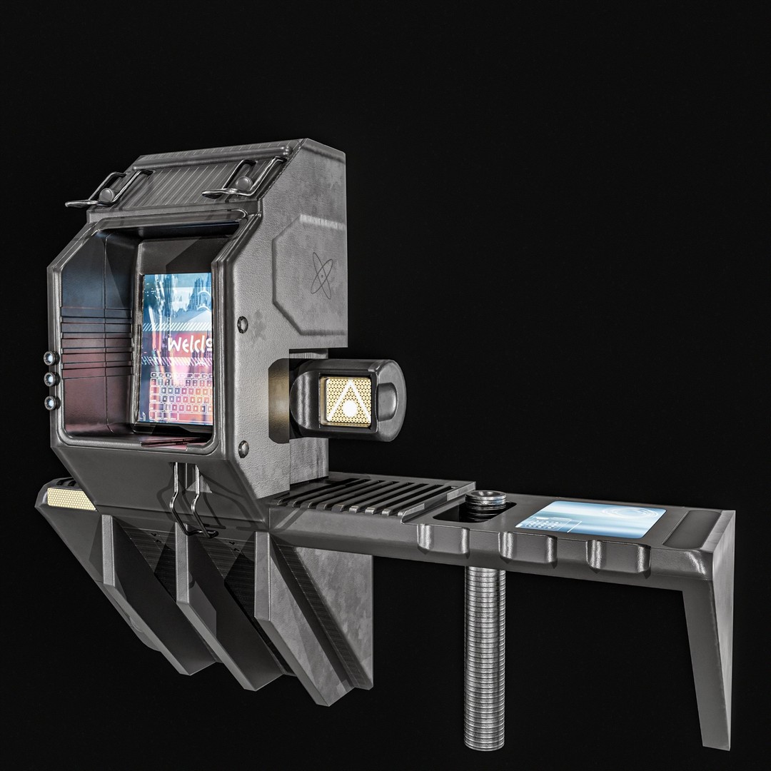 Sci-Fi Street Machine 3D Model – Low Poly PBR Game Asset, FBX - View 8