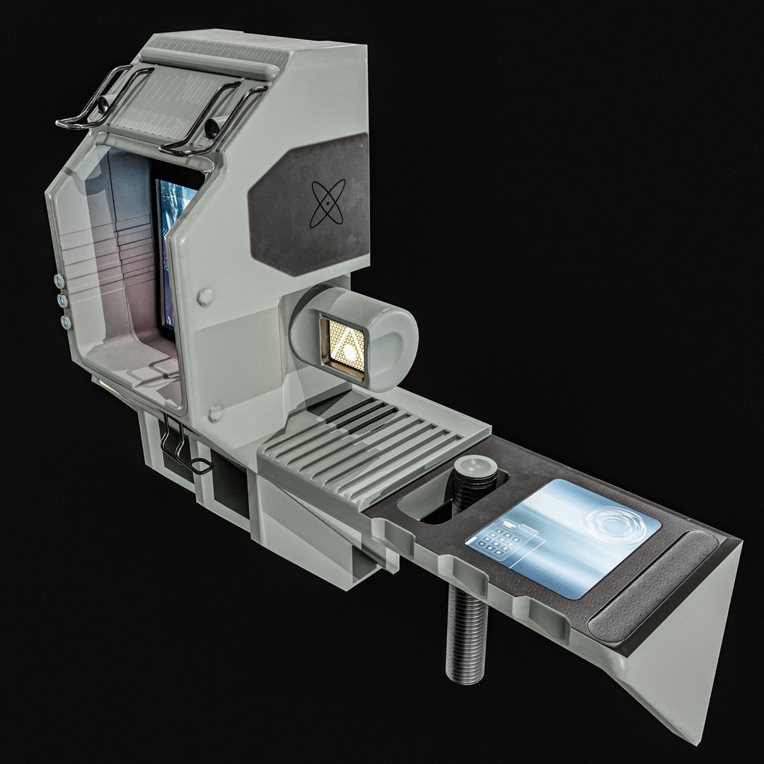 Sci-Fi Street Machine 3D Model – Low Poly PBR Game Asset, FBX - View 9