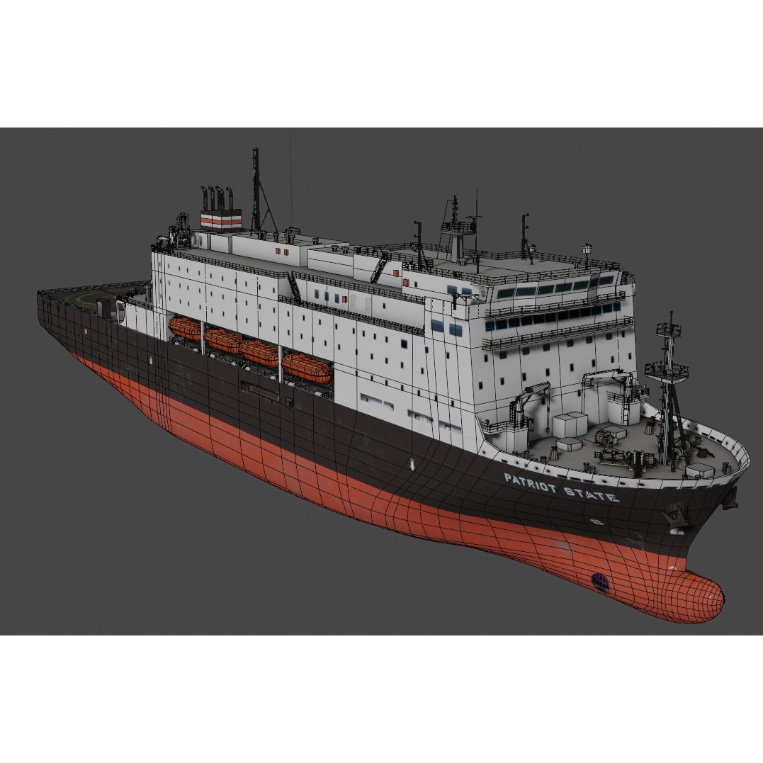 Training Ship PATRIOT STATE - Low-Poly 3D Model - View 11