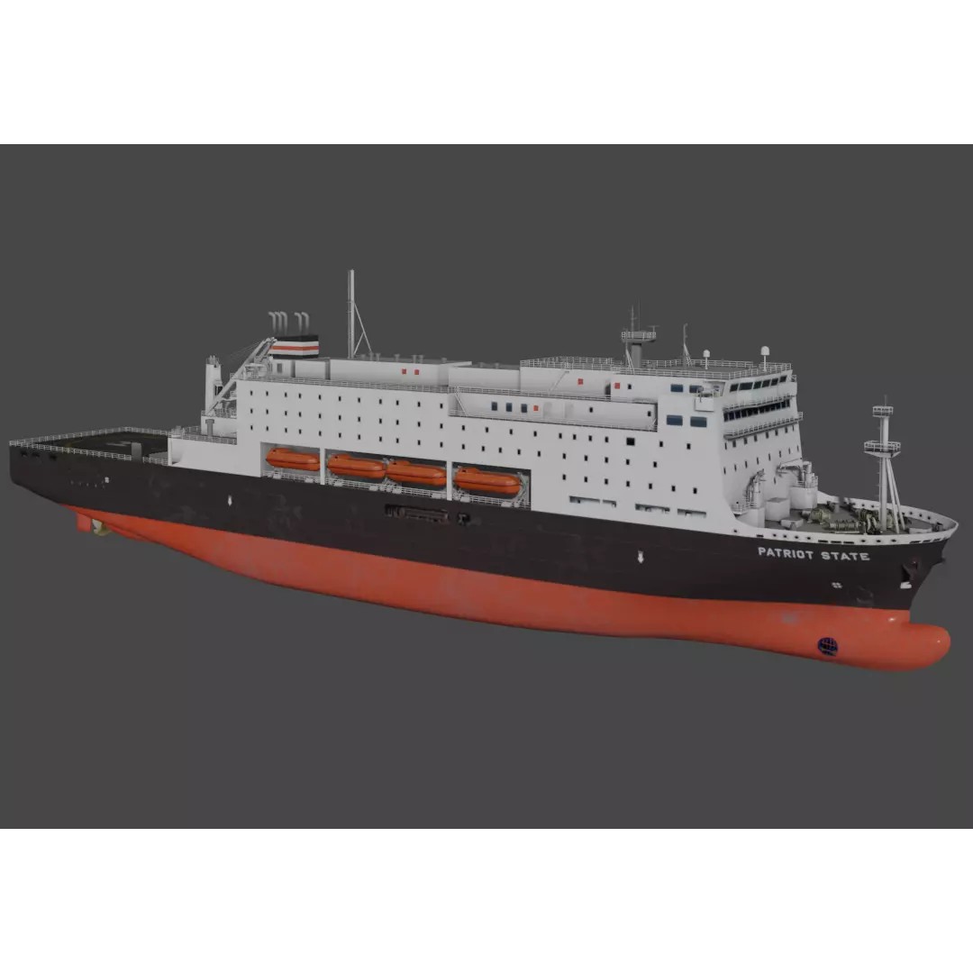 Training Ship PATRIOT STATE - Low-Poly 3D Model - View 2