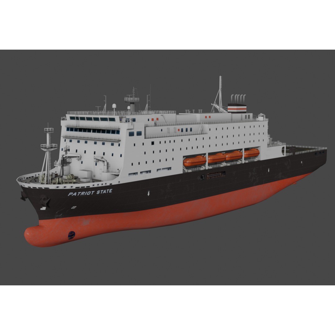 Training Ship PATRIOT STATE - Low-Poly 3D Model - View 3