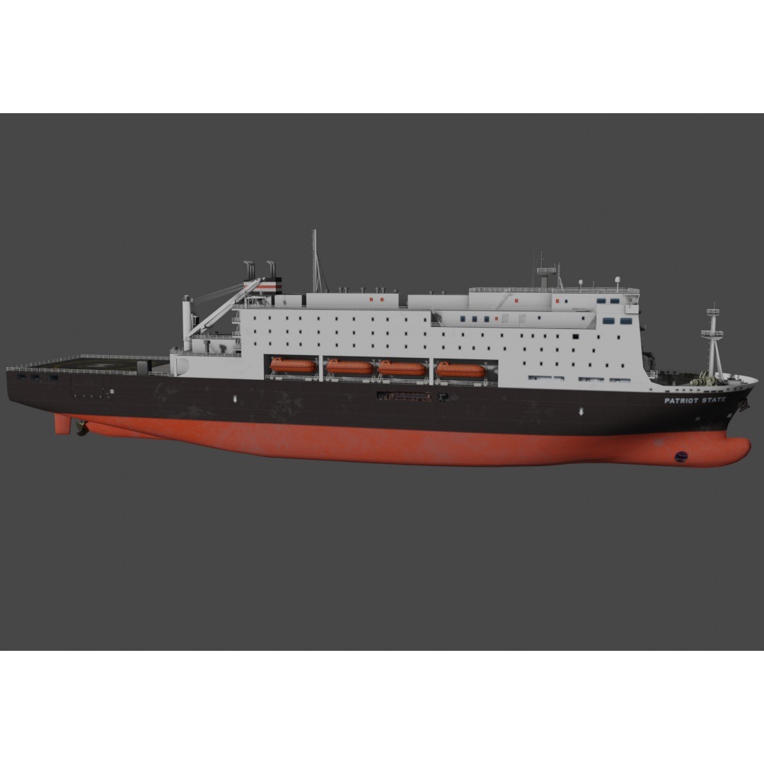 Training Ship PATRIOT STATE - Low-Poly 3D Model - View 7