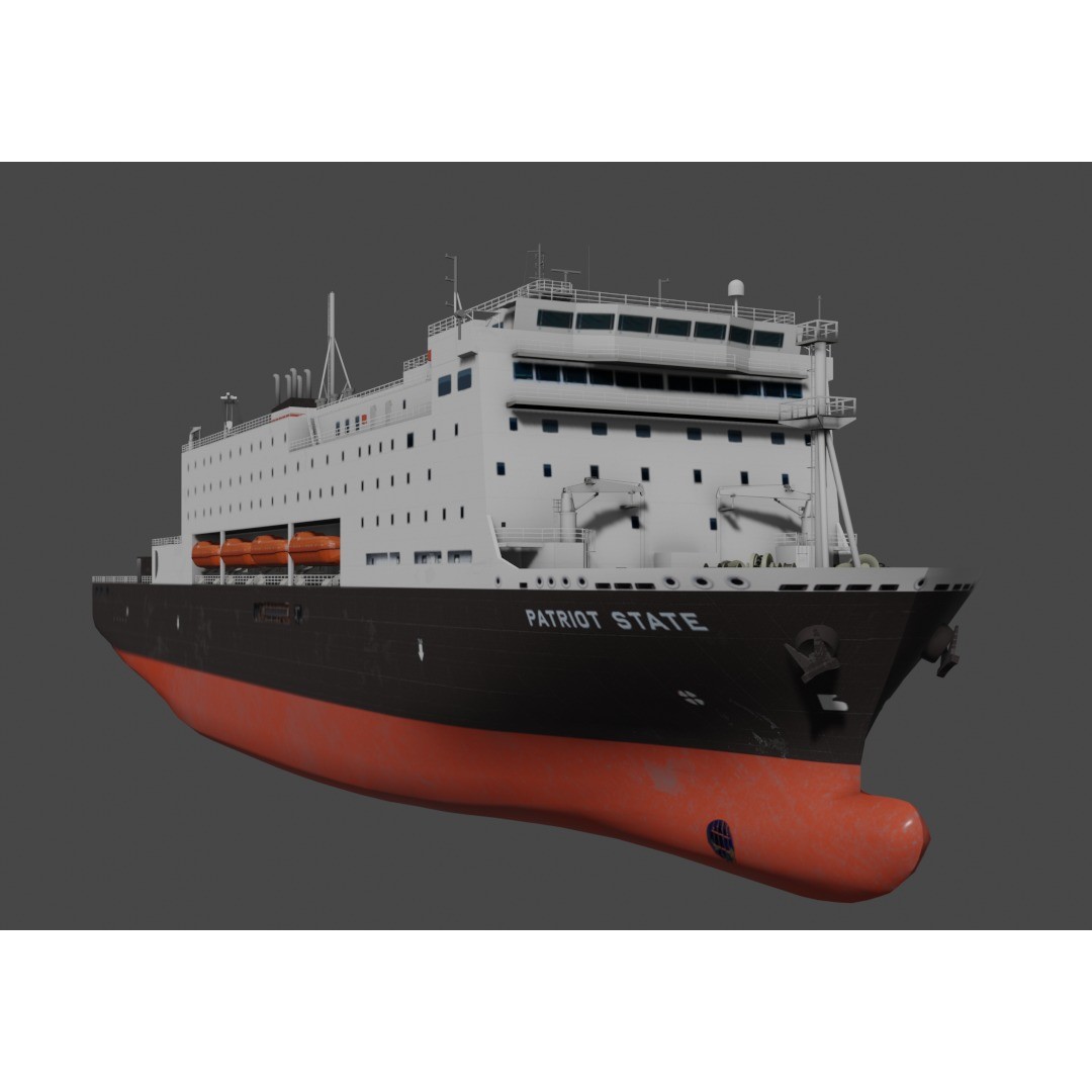 Training Ship PATRIOT STATE - Low-Poly 3D Model - View 8