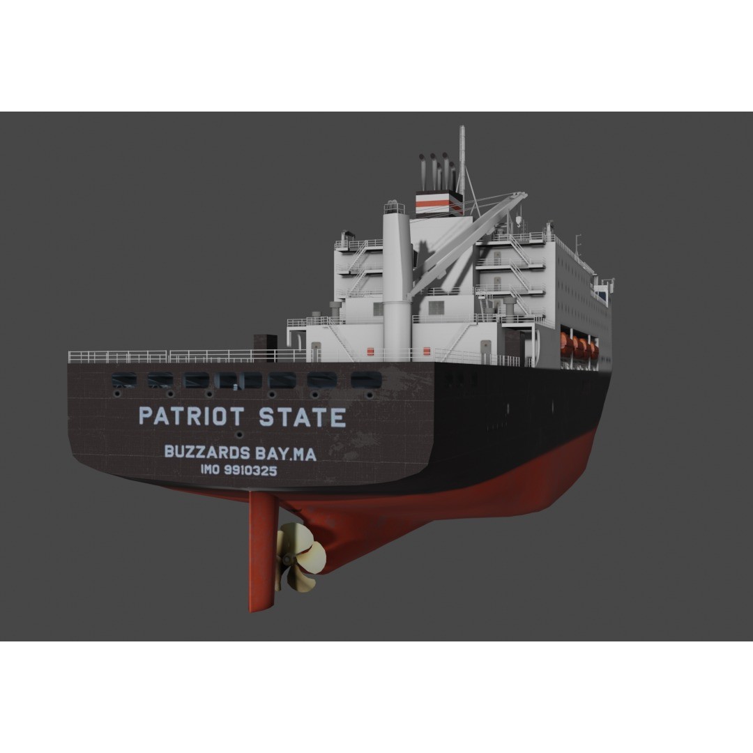 Training Ship PATRIOT STATE - Low-Poly 3D Model - View 9