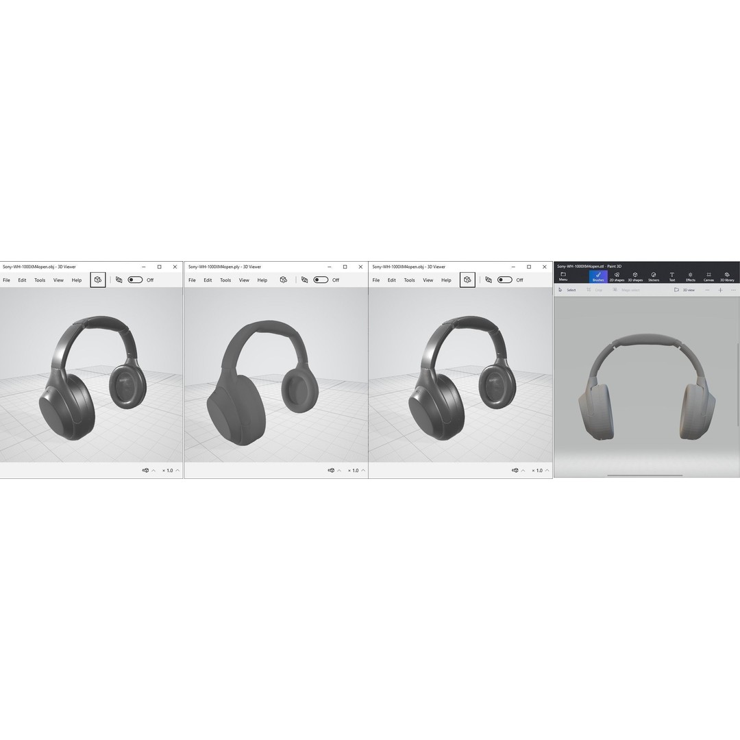 Sony WH-1000XM4 3D Model – Rigged PBR Headset Asset for Animation