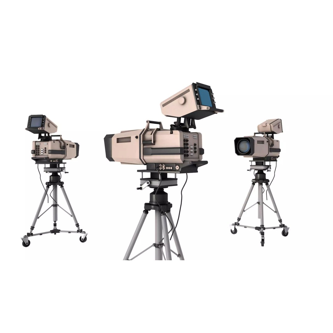 TV Studio Camera 3D Model – High Poly PBR Asset, FBX, Blender - View 2