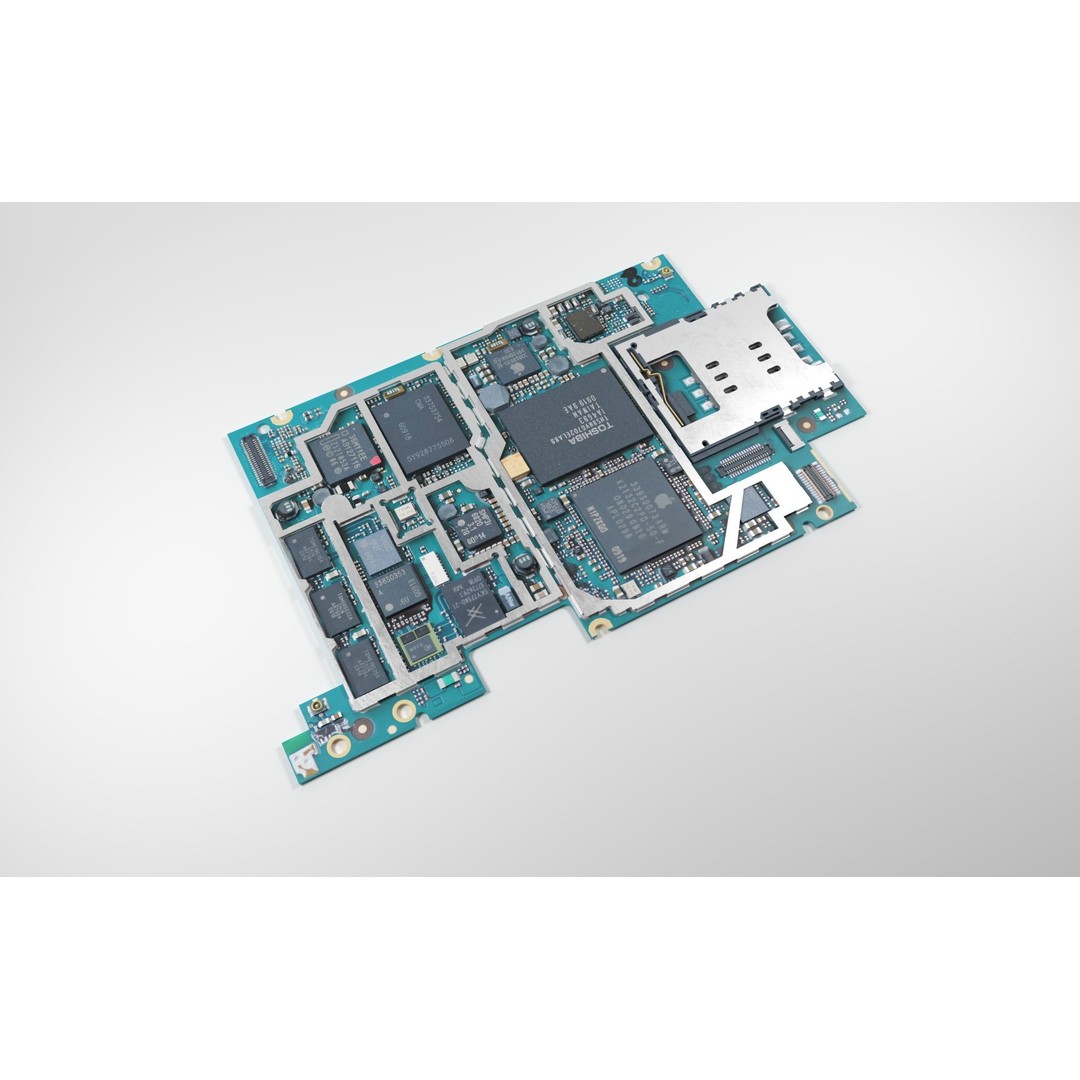 Electron Board 3D Model – Low Poly PBR Game Asset, FBX & OBJ - View 3