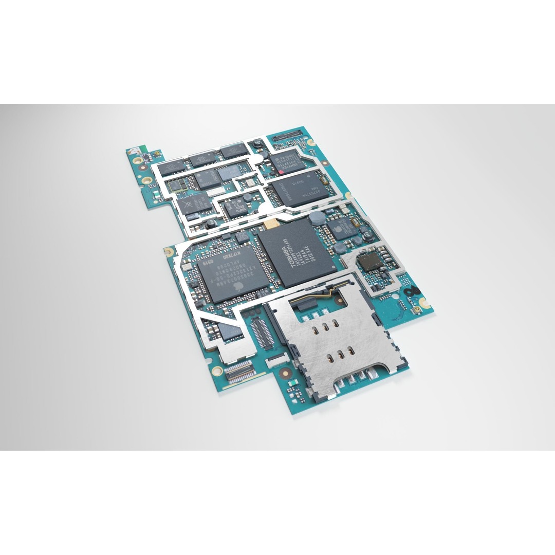 Electron Board 3D Model – Low Poly PBR Game Asset, FBX & OBJ - View 4