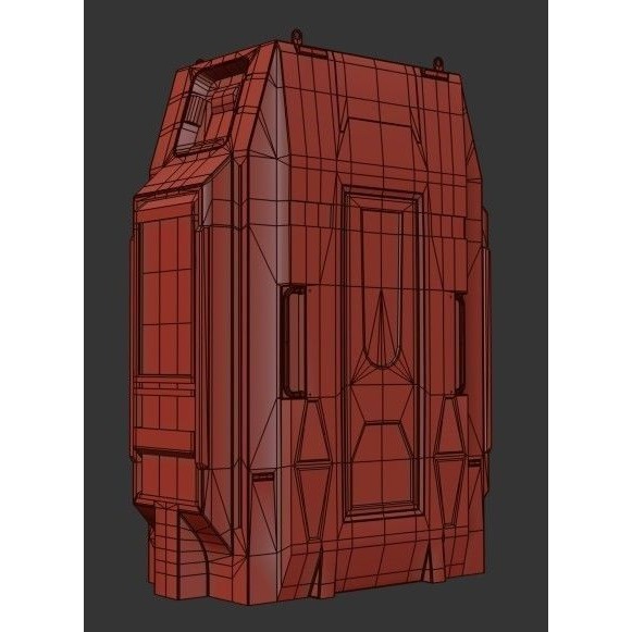 Sci-Fi Server 3D Model – Low Poly Game Asset, PBR Textures, FBX - View 14