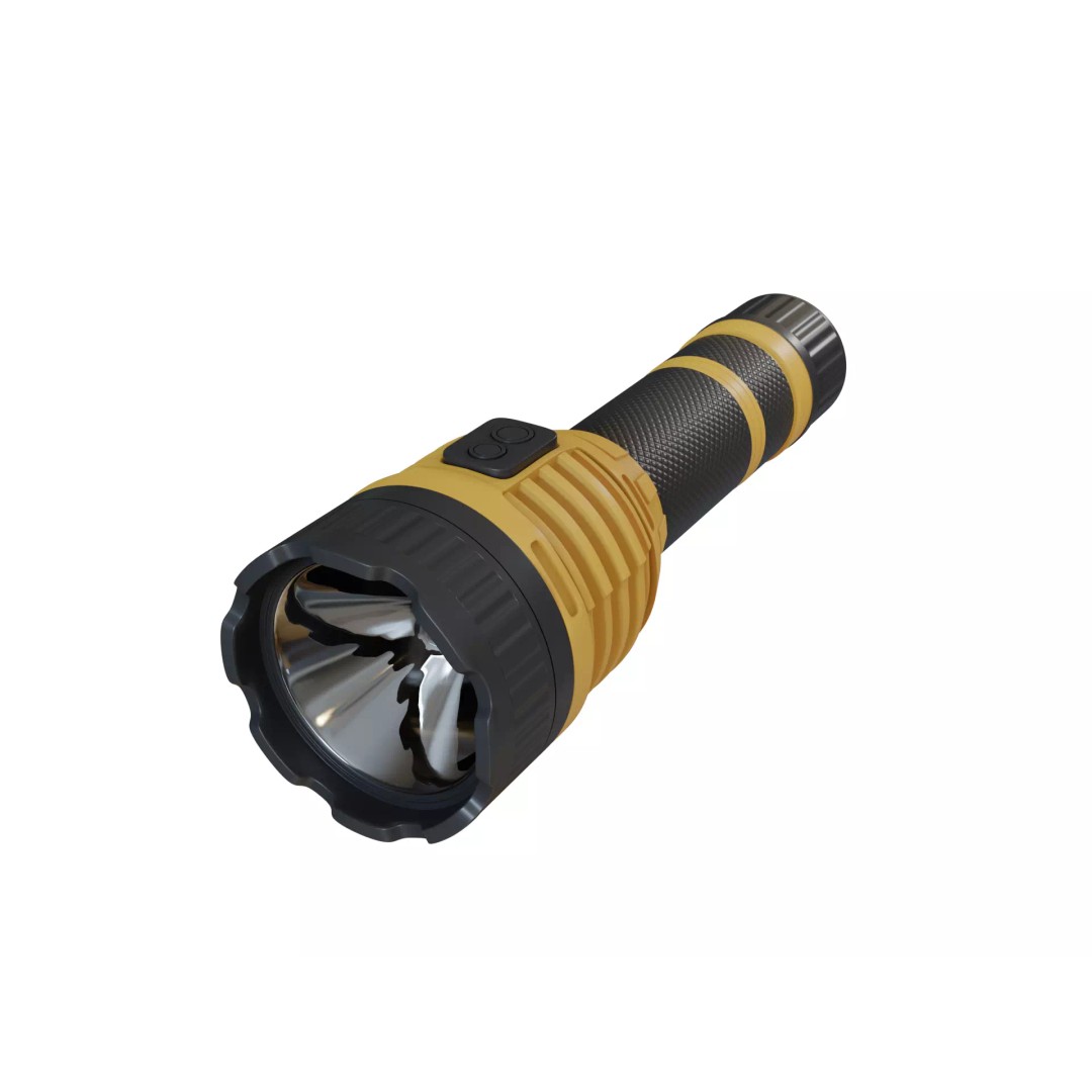 Underwater Flashlight 3D Model – Realistic PBR Asset, FBX - View 2