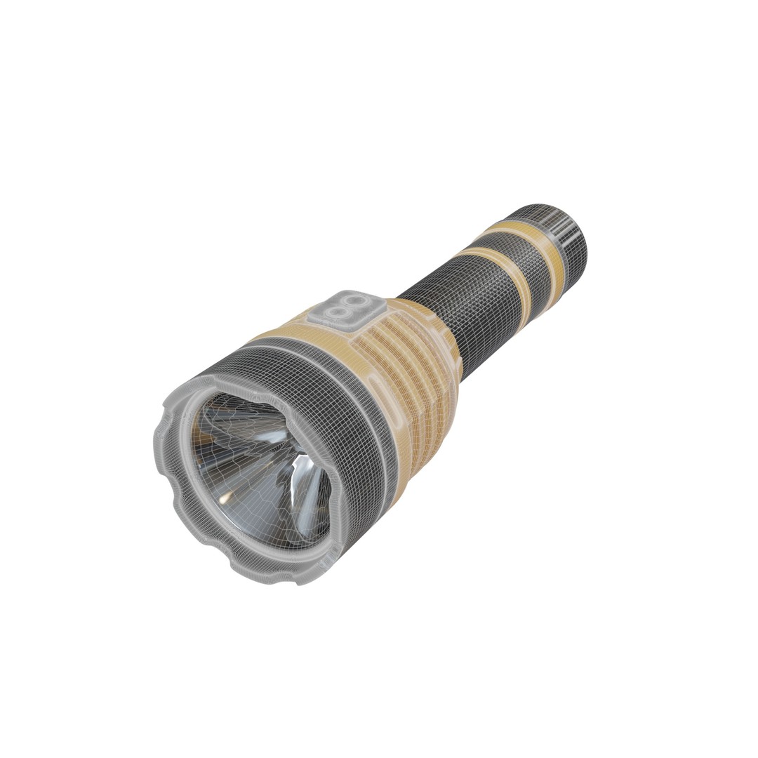 Underwater Flashlight 3D Model – Realistic PBR Asset, FBX - View 3