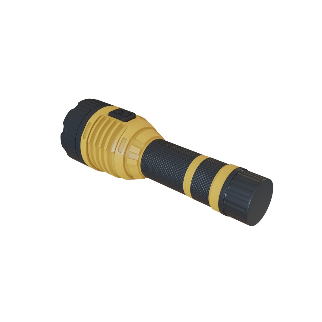 Underwater Flashlight 3D Model – Realistic PBR Asset, FBX - View 4