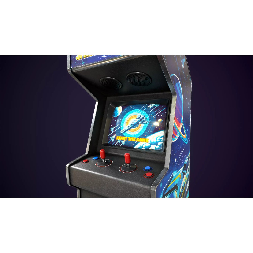 Retro Gaming Machine 3D Model – Low Poly Arcade Asset, FBX, PBR - View 10