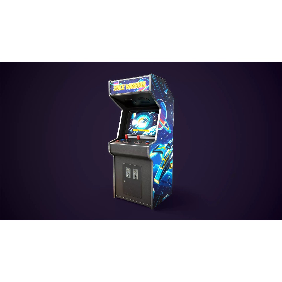 Retro Gaming Machine 3D Model – Low Poly Arcade Asset, FBX, PBR - View 4
