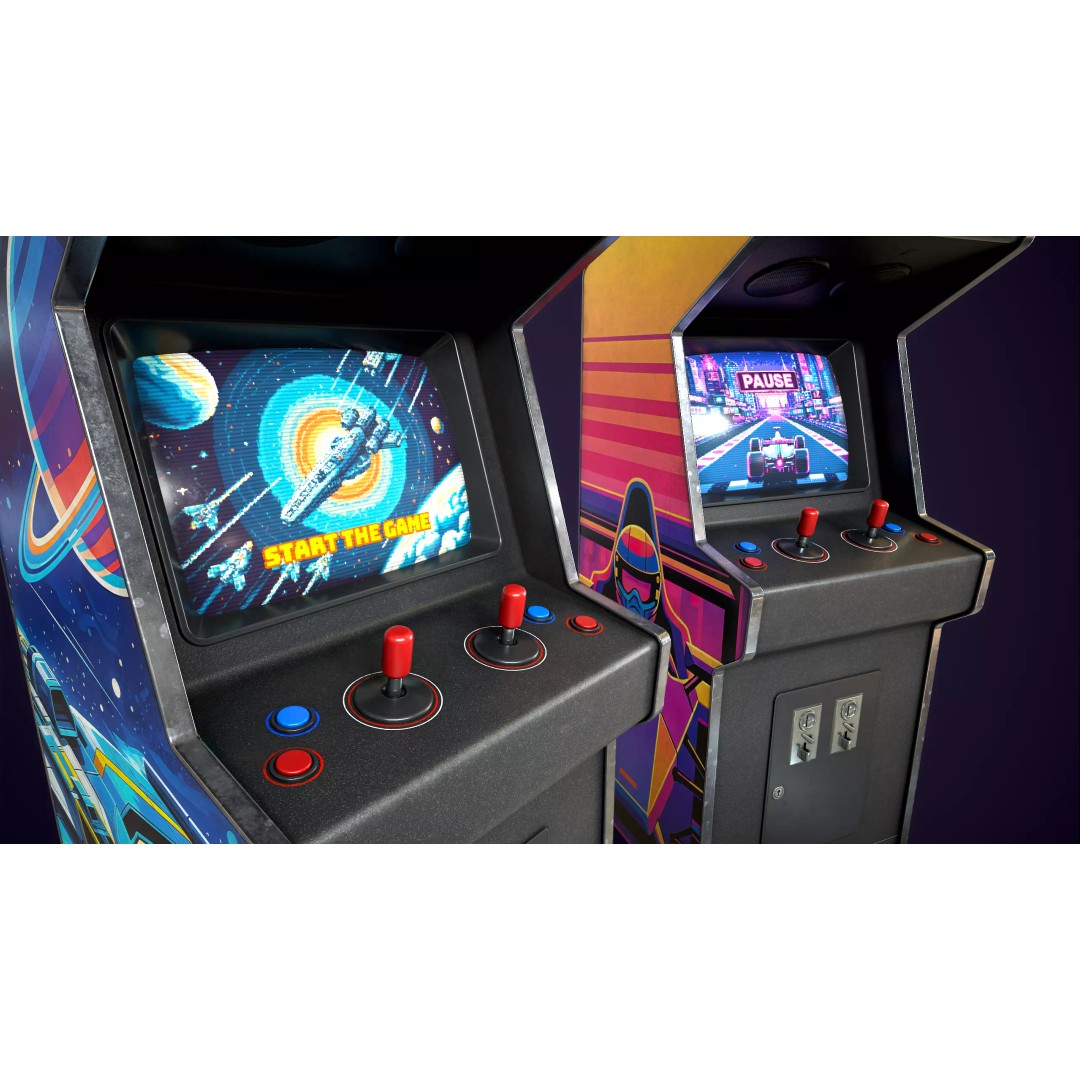 Retro Gaming Machine 3D Model – Low Poly Arcade Asset, FBX, PBR - View 5