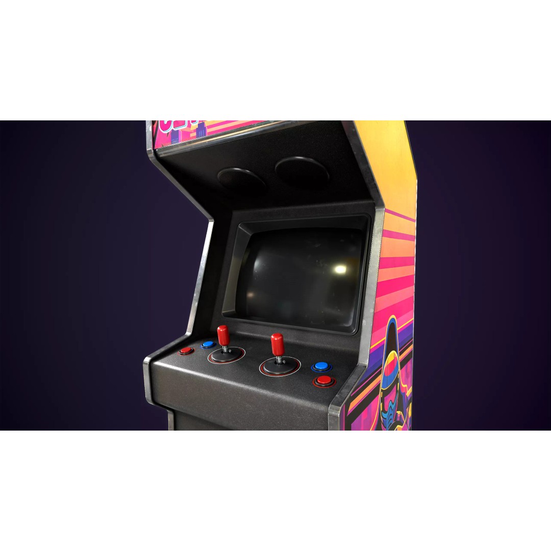 Retro Gaming Machine 3D Model – Low Poly Arcade Asset, FBX, PBR - View 8