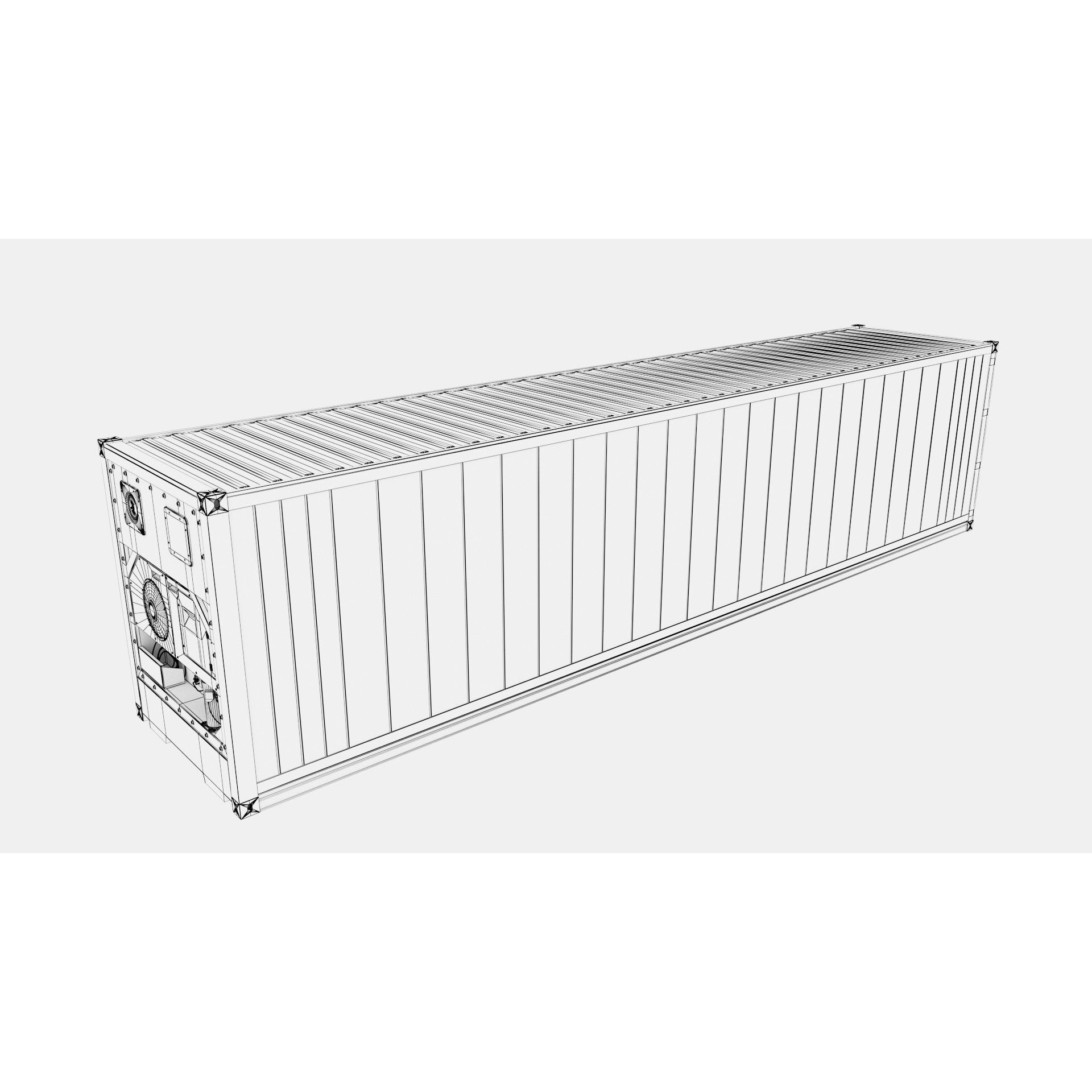 40ft HAMBURG SUD Reefer Container - Game-Ready 3D Model