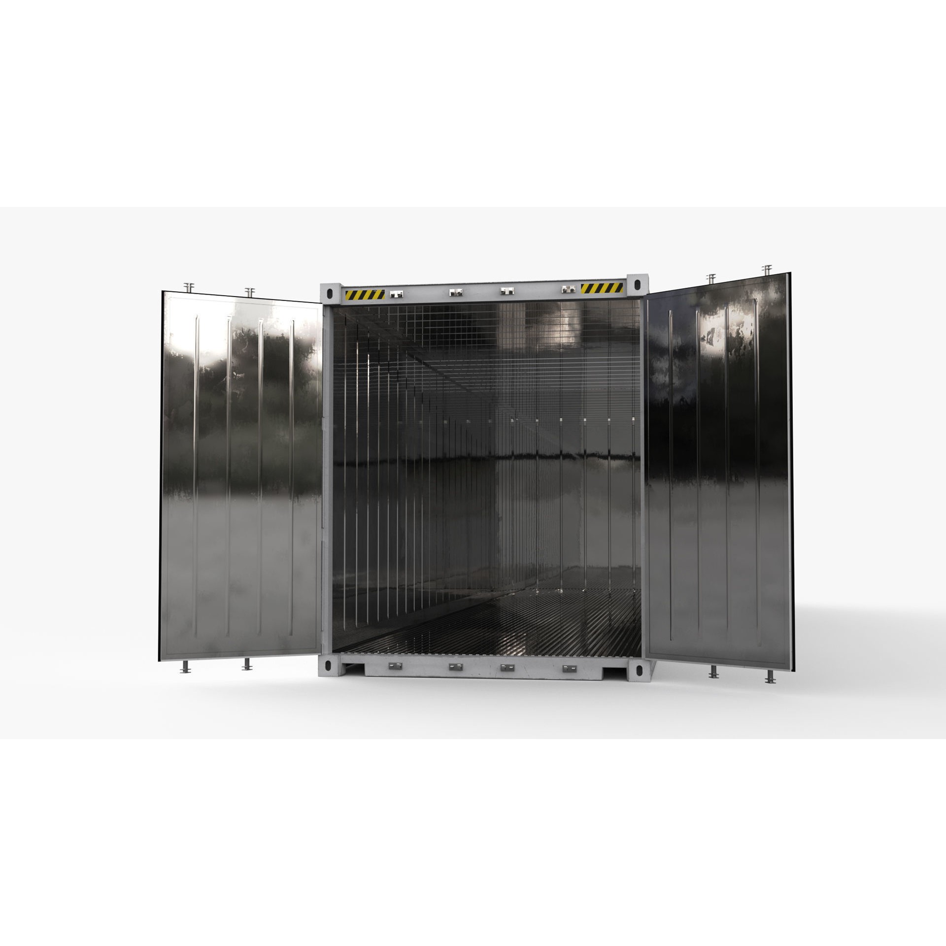 40ft HAMBURG SUD Reefer Container - Game-Ready 3D Model - View 9