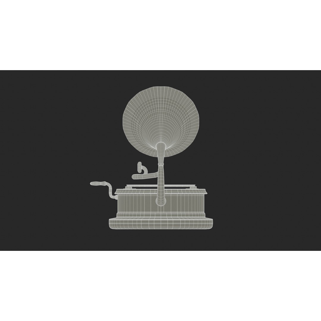 Gramophone 3D Model – Art Deco Style, PBR Textures, FBX - View 13