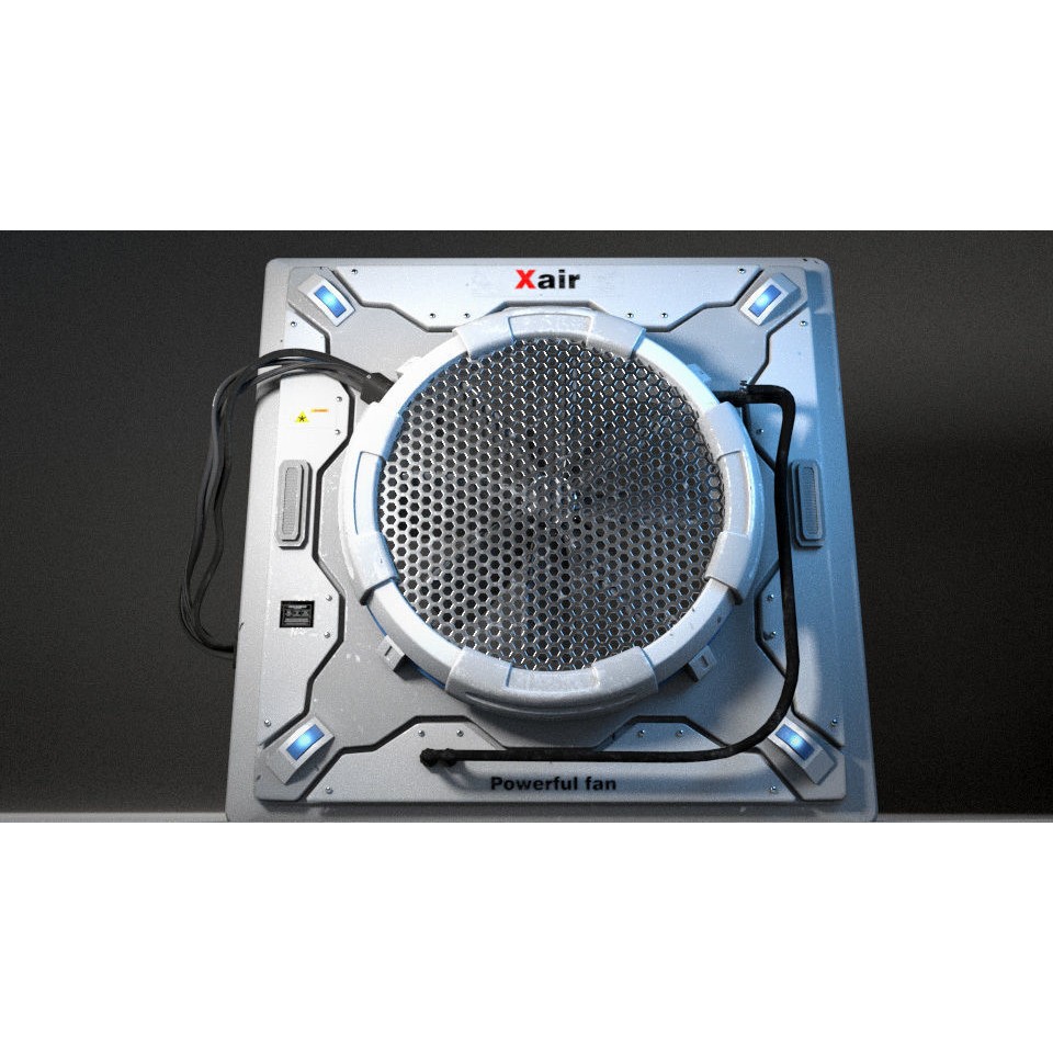 Ventilation Fan 3D Model – Low Poly PBR Asset for Unreal Engine - View 6