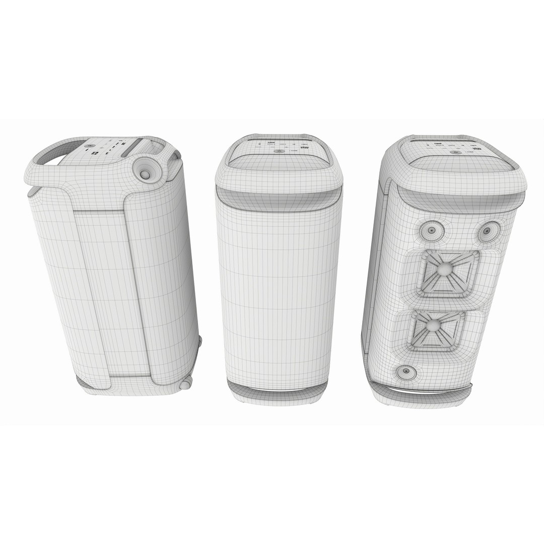 Sony XV800 X-series Wireless Party Speaker 3D Model – High Poly PBR Asset, FBX - View 12
