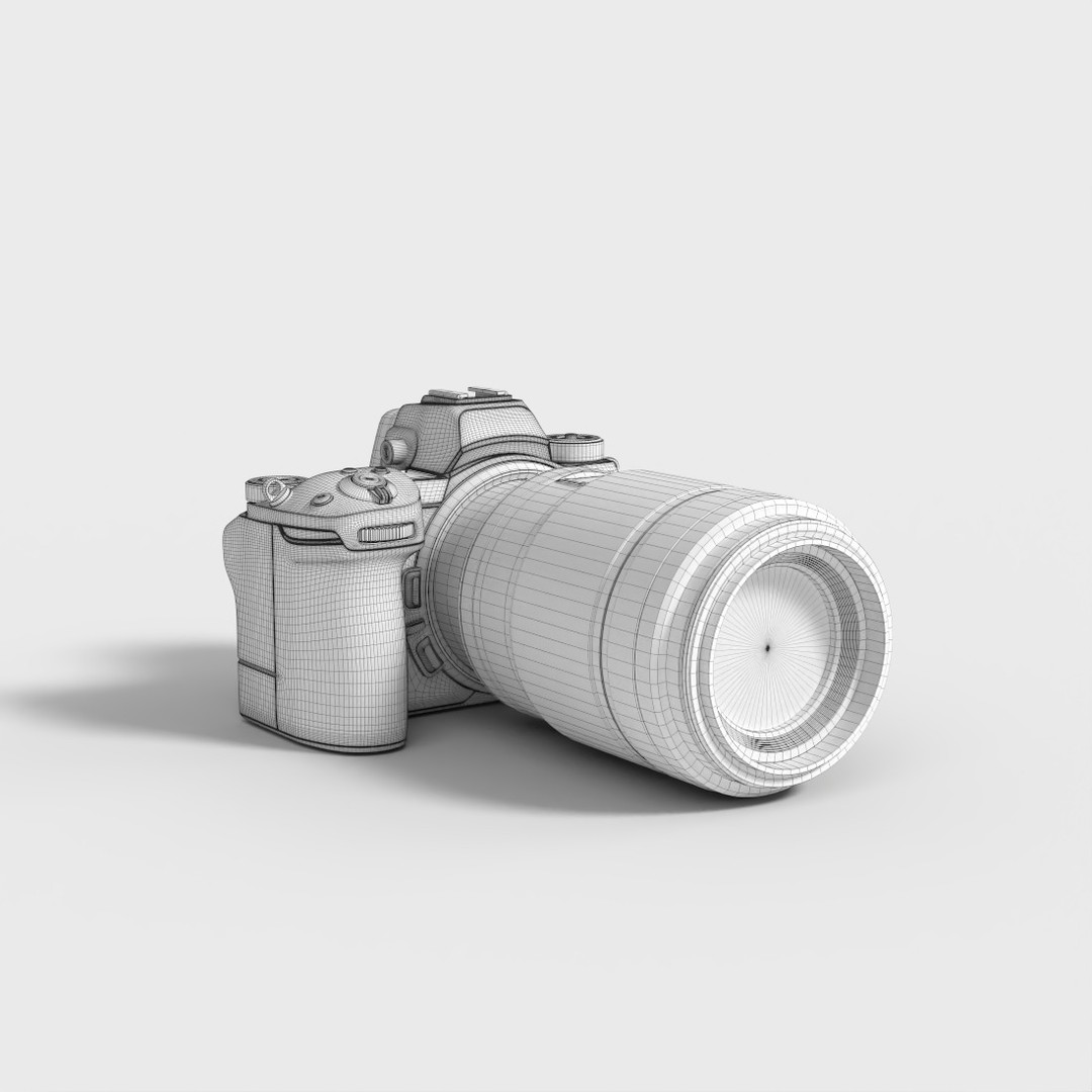 Nikon Z7 3D Model – Low Poly DSLR Camera with PBR Textures