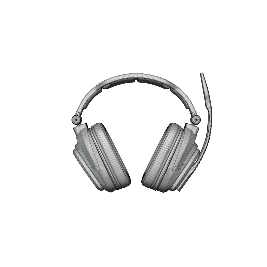 Wireless Gaming Headset 3D Model – PBR Textured Game Asset, FBX - View 27