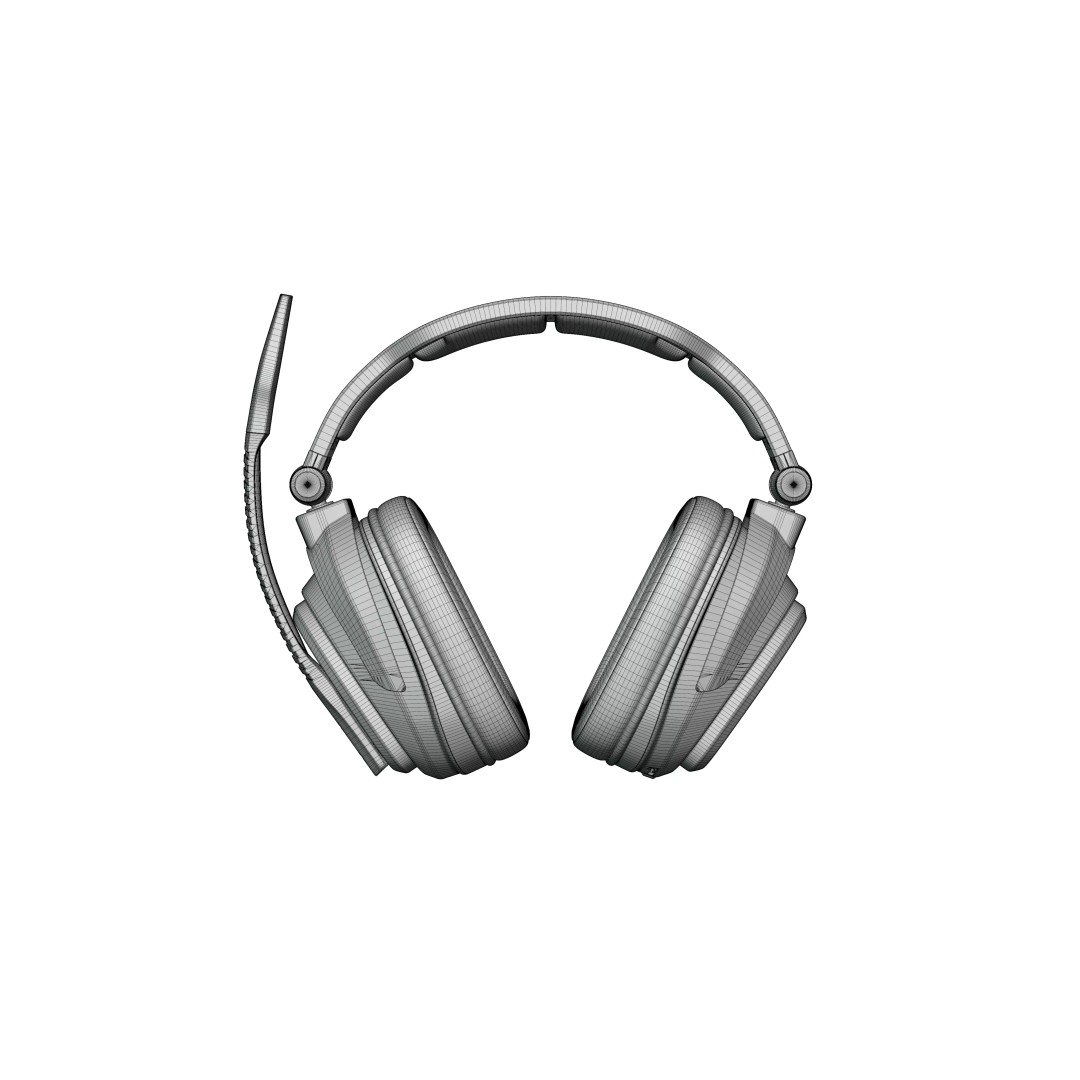 Wireless Gaming Headset 3D Model – PBR Textured Game Asset, FBX - View 31