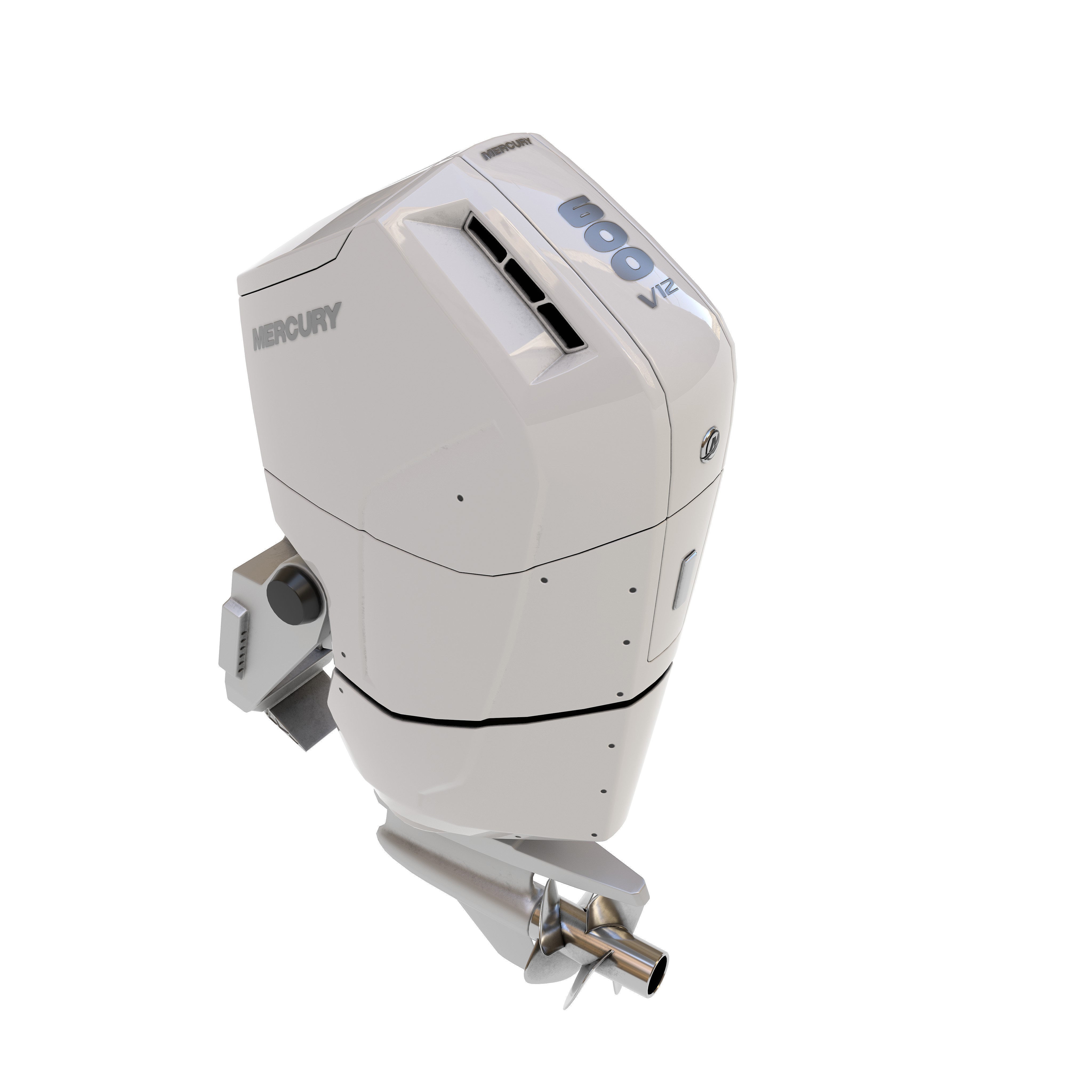 Outboard Motor V12 600HP - Game-Ready 3D Model - View 12