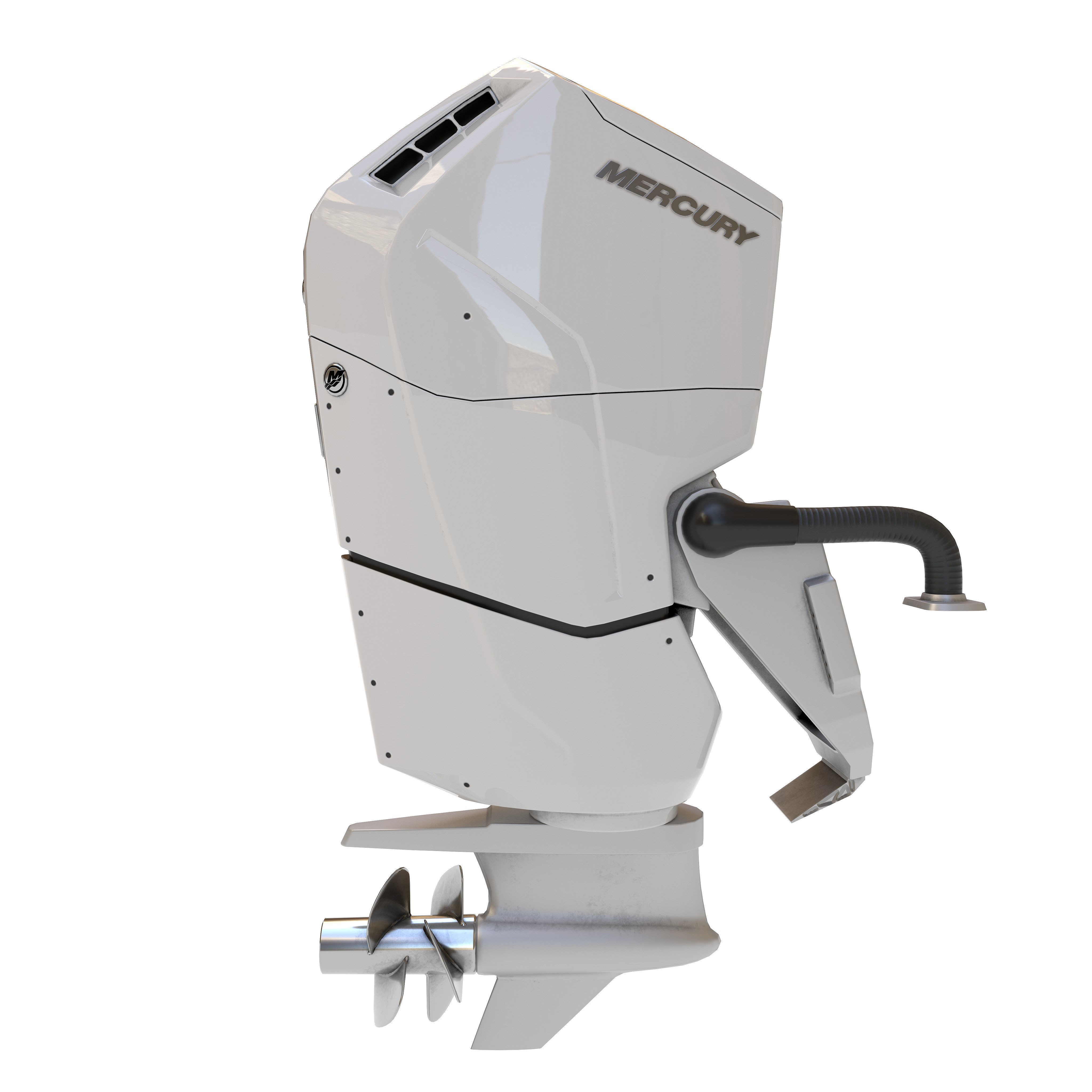 Outboard Motor V12 600HP - Game-Ready 3D Model - View 14