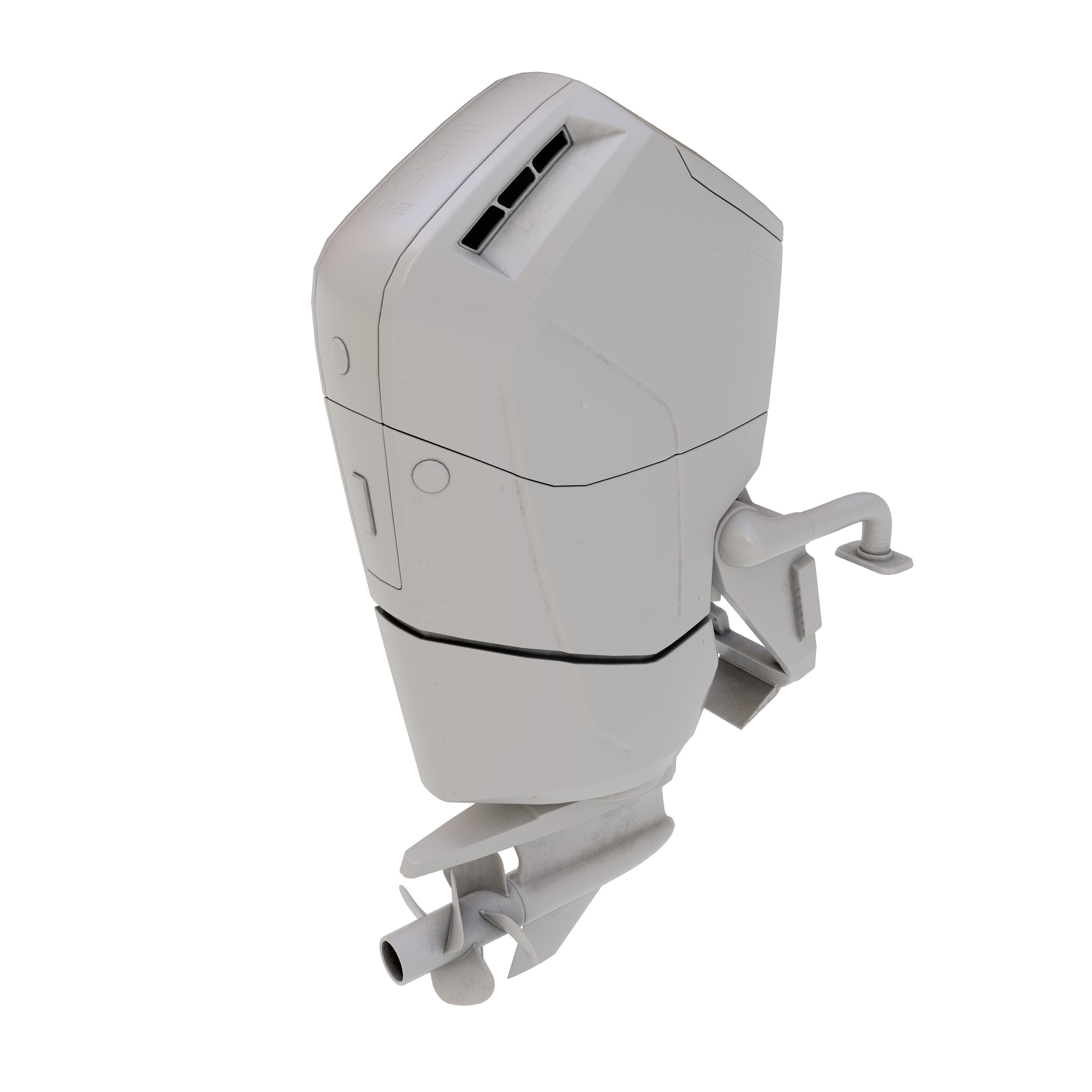 Outboard Motor V12 600HP - Game-Ready 3D Model - View 19