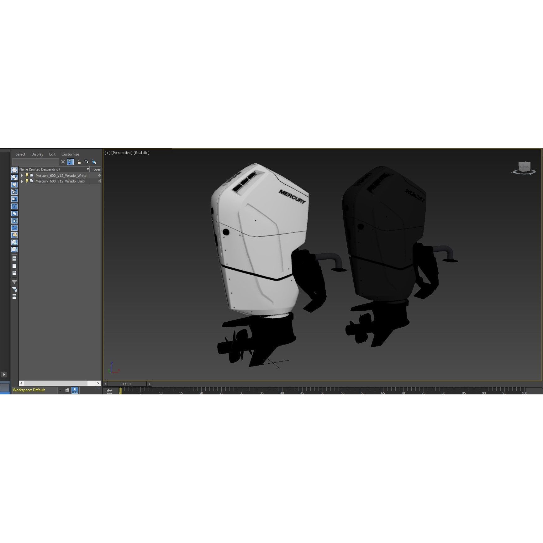 Outboard Motor V12 600HP - Game-Ready 3D Model - View 21