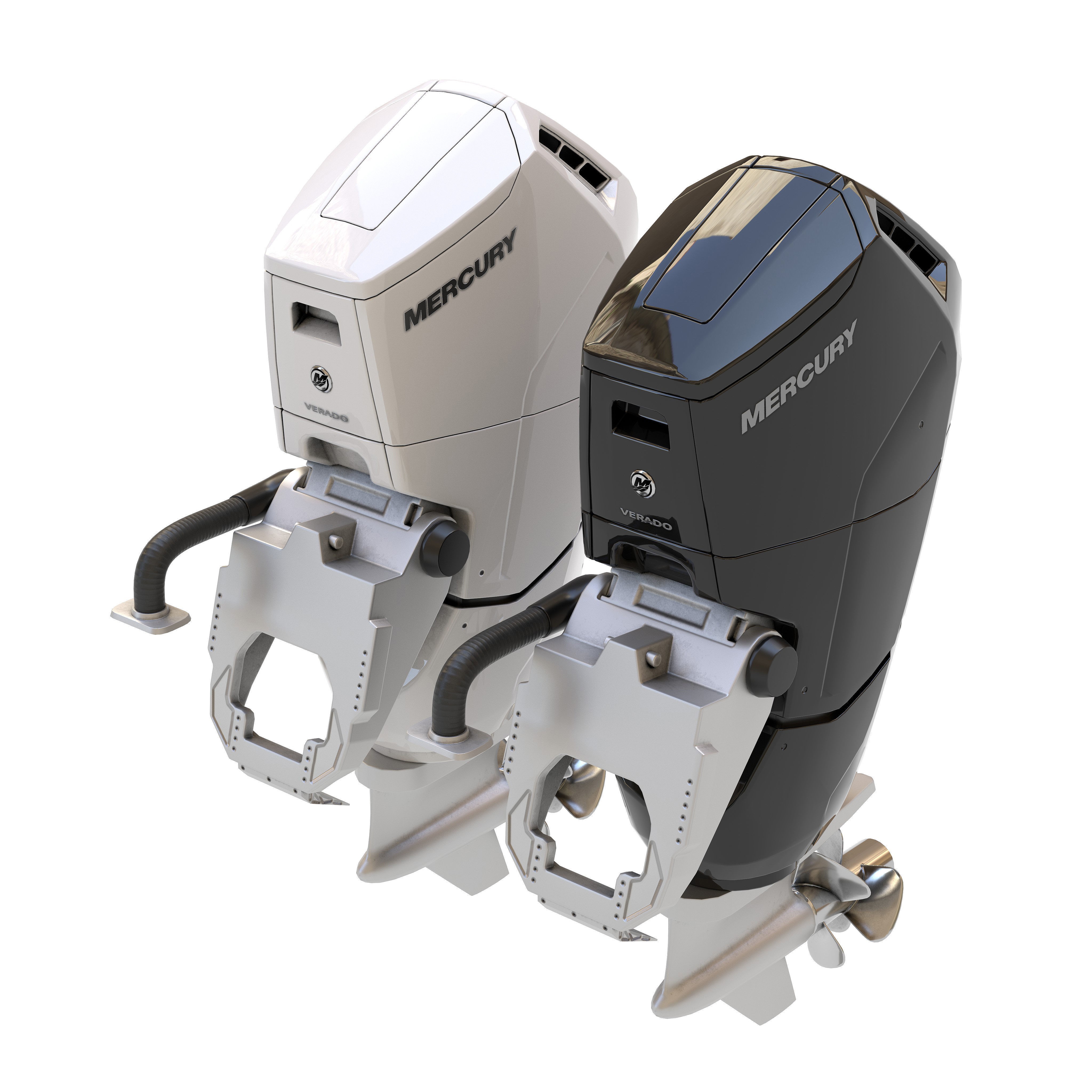 Outboard Motor V12 600HP - Game-Ready 3D Model - View 4