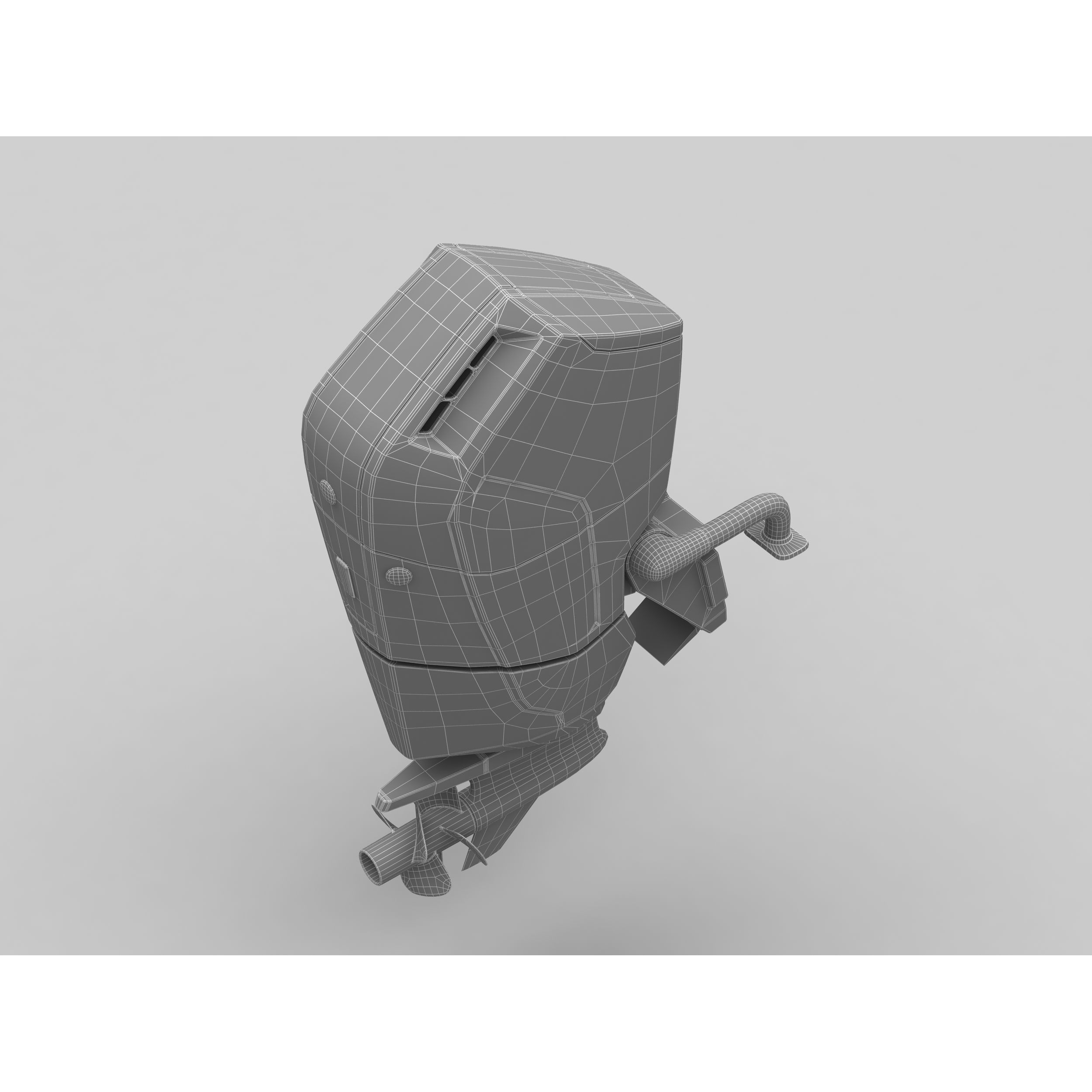 Outboard Motor V12 600HP - Game-Ready 3D Model - View 5