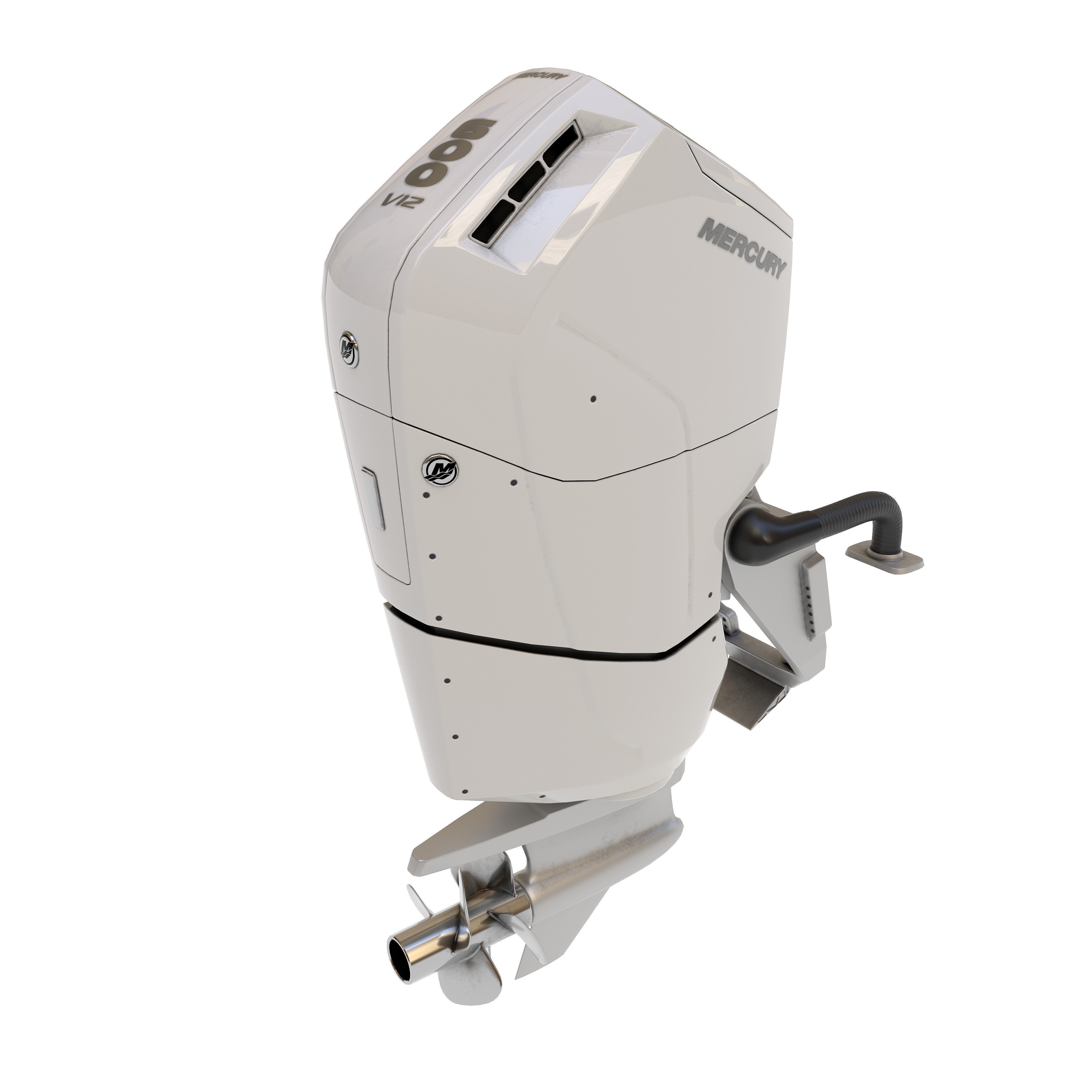 Outboard Motor V12 600HP - Game-Ready 3D Model - View 6