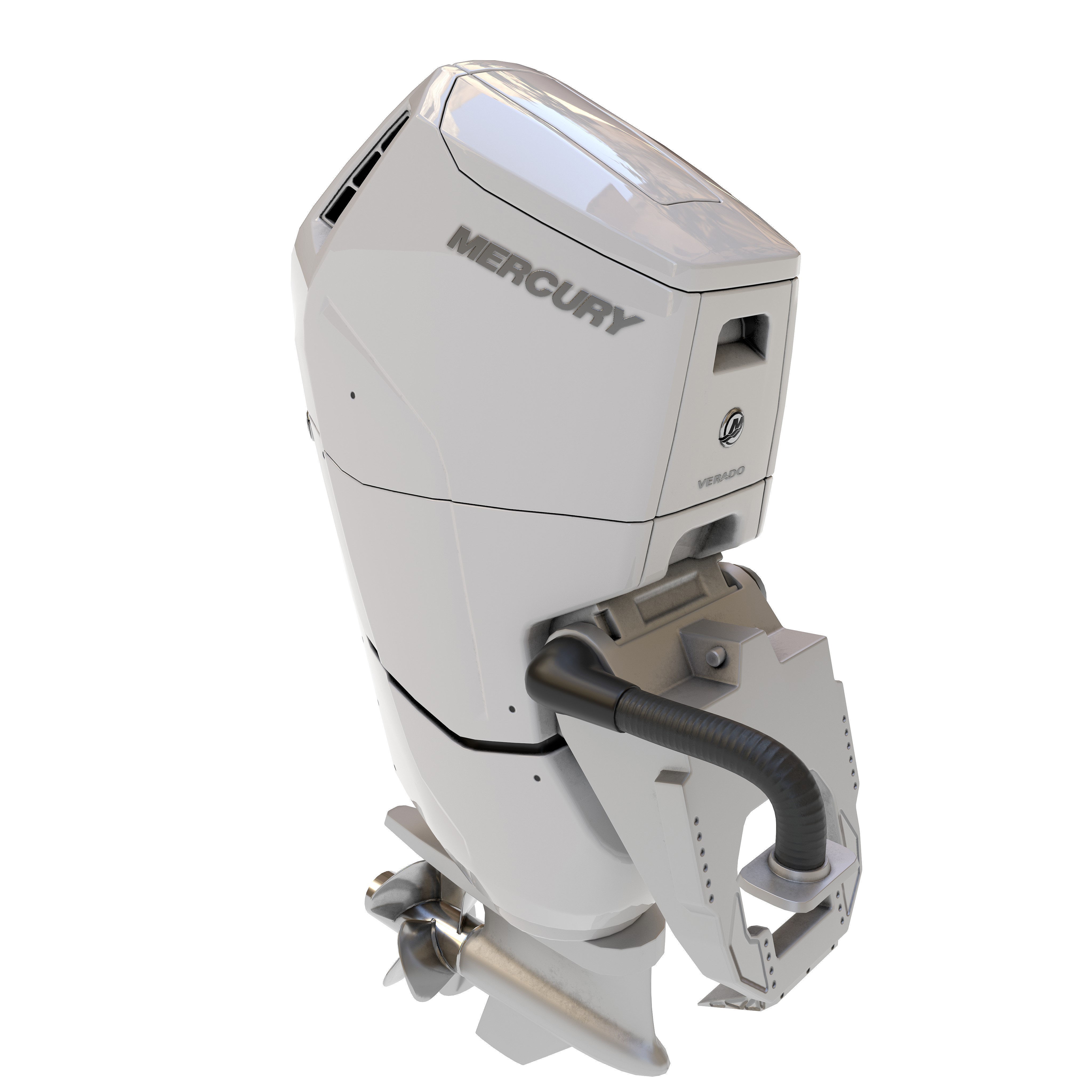 Outboard Motor V12 600HP - Game-Ready 3D Model - View 9
