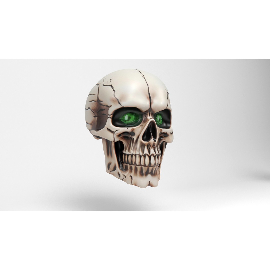 Halloween Skulls 3D Model – Low Poly Character Asset, FBX & OBJ - View 11
