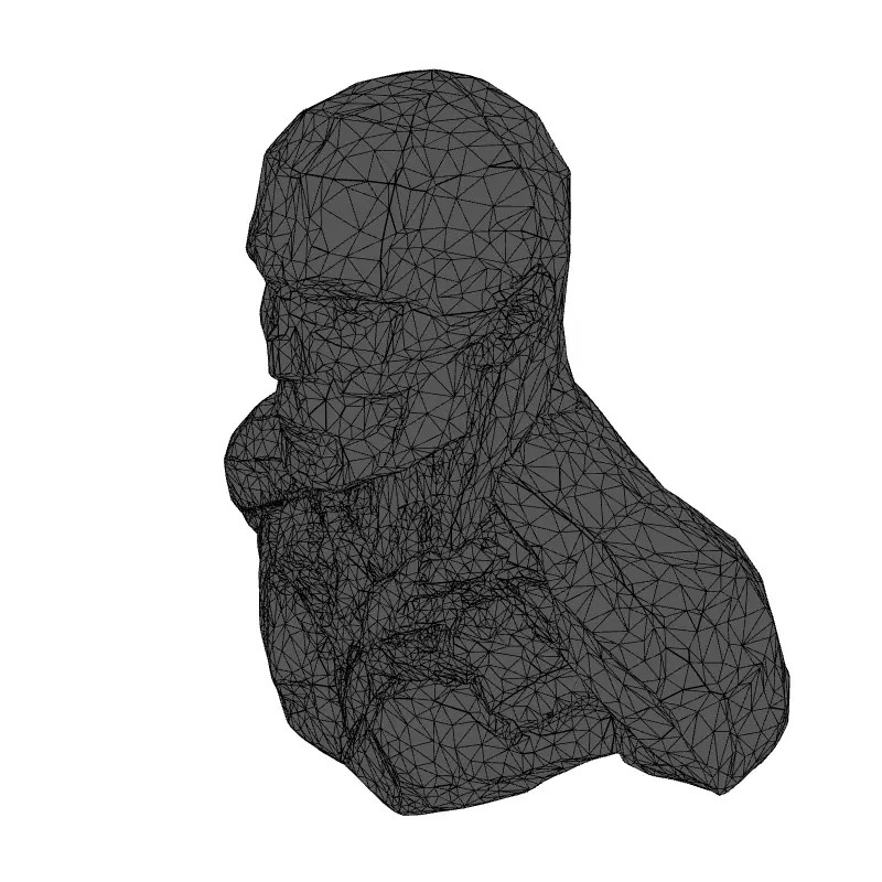 Anatomical Male Torso 3D Model – Low Poly Stylized Design, Game-Ready Formats