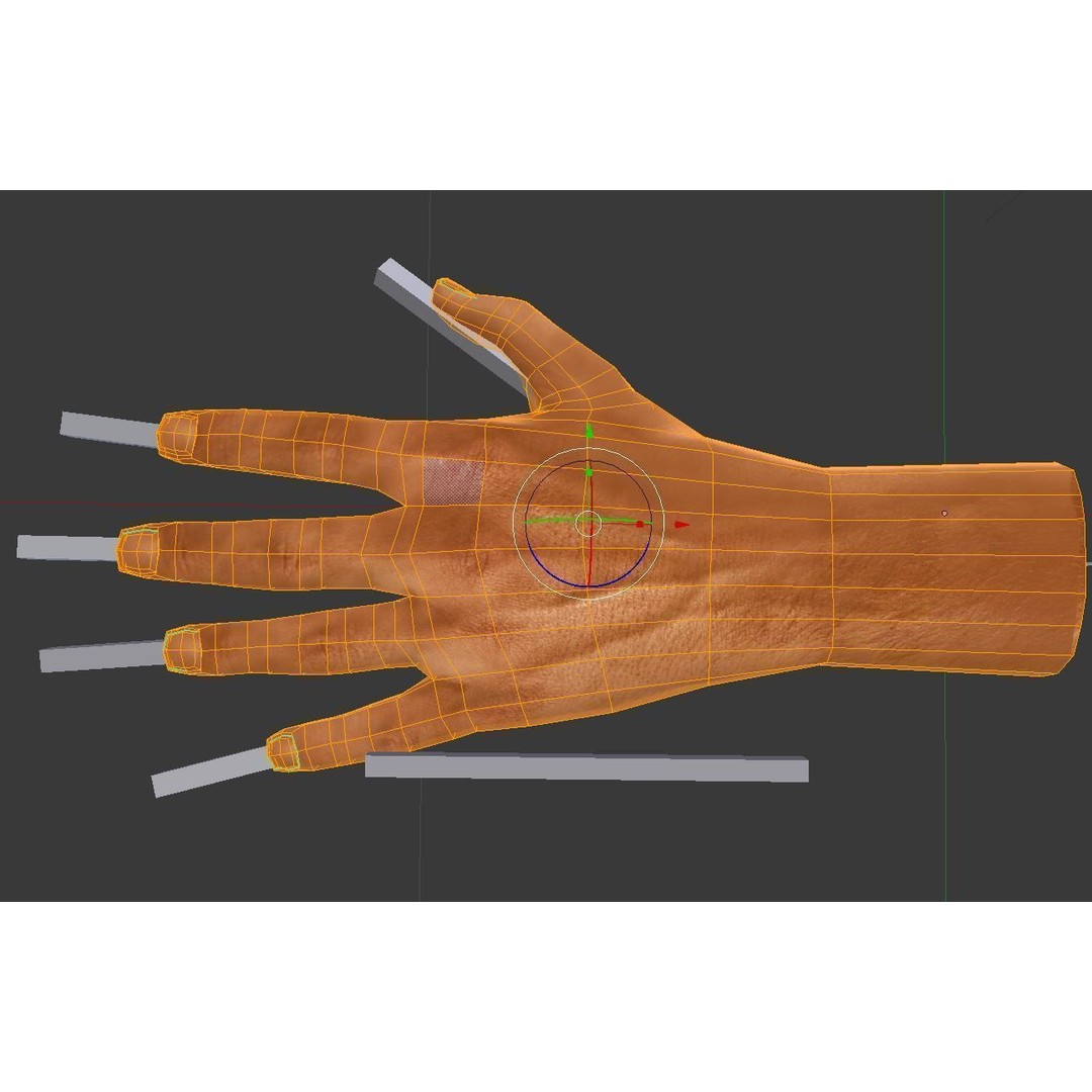 Rigged Hands 3D Model – Low Poly Game Asset, FBX, PBR Textures - View 10
