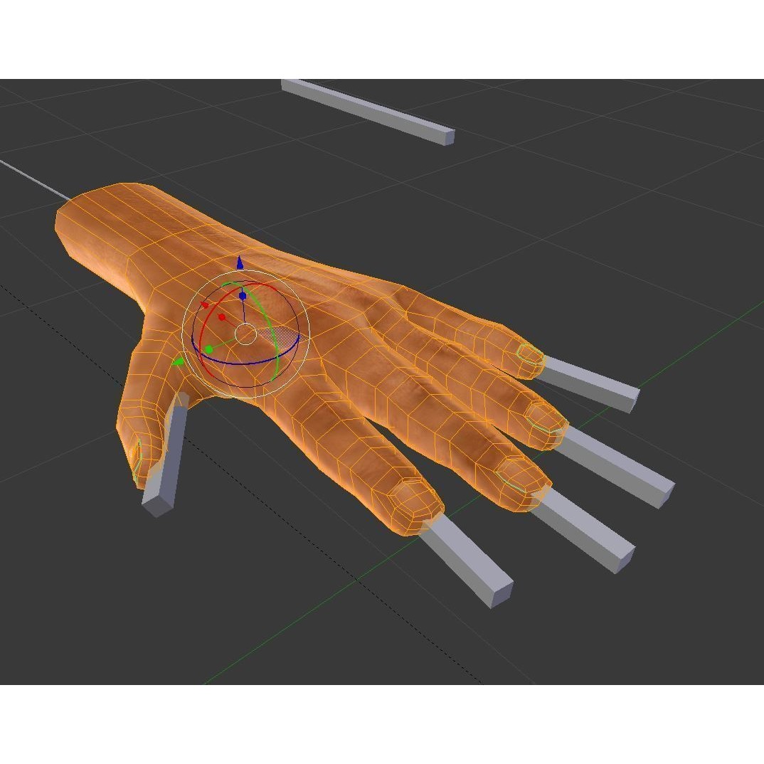 Rigged Hands 3D Model – Low Poly Game Asset, FBX, PBR Textures - View 11