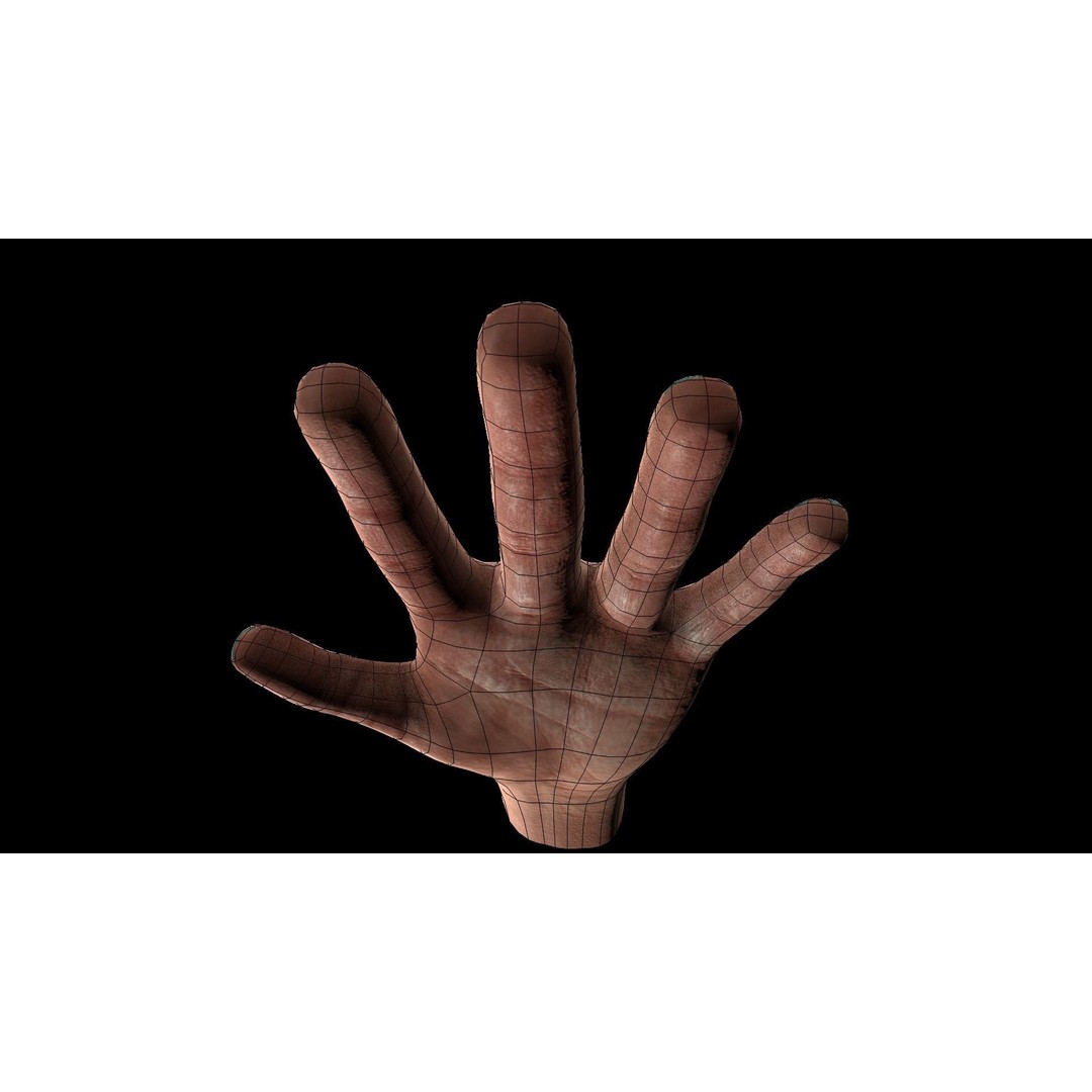 Rigged Hands 3D Model – Low Poly Game Asset, FBX, PBR Textures - View 13