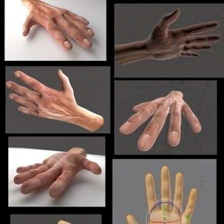 Rigged Hands 3D Model – Low Poly Game Asset, FBX, PBR Textures - View 4