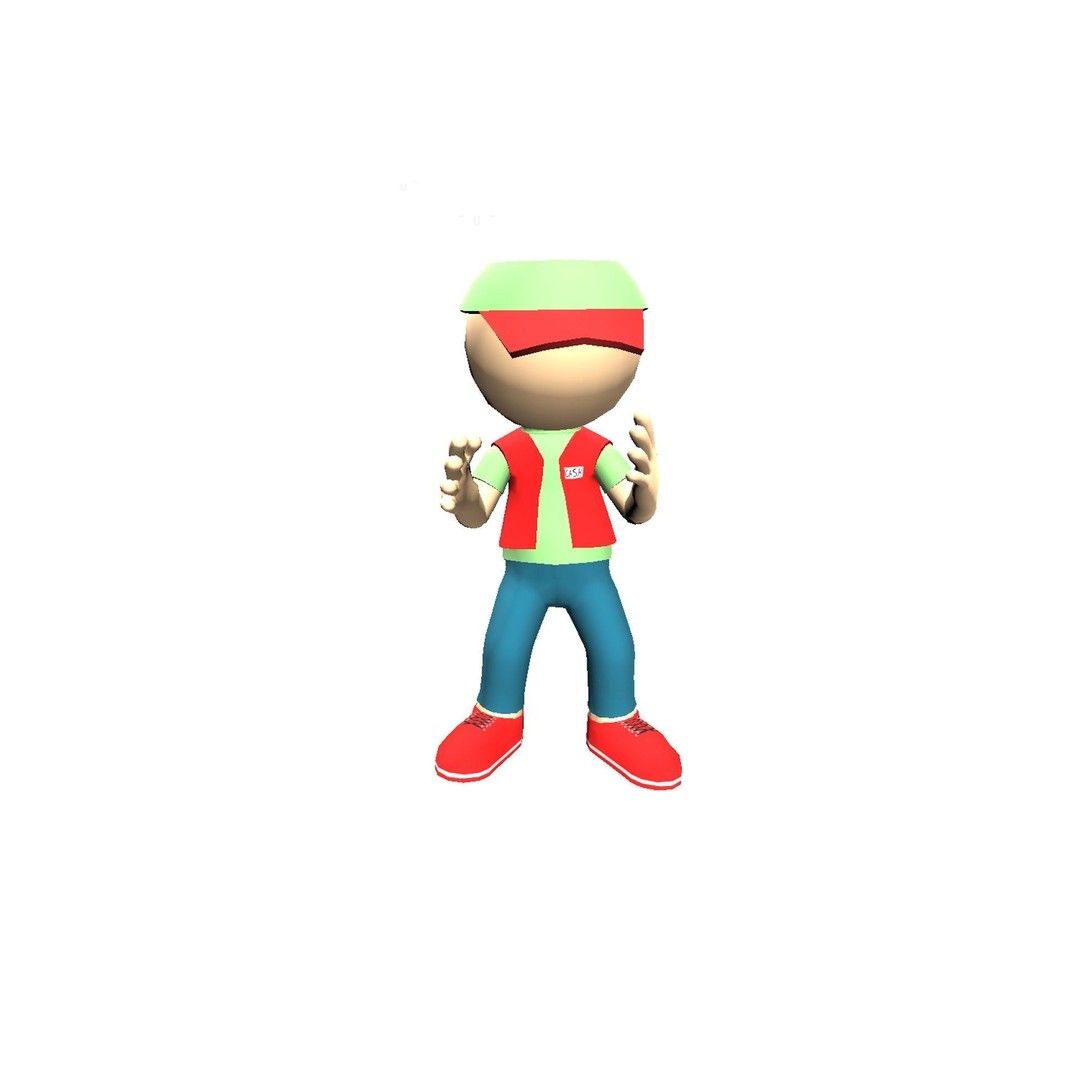 Hyper-Casual Characters 3D Model – Low Poly Rigged Animated Pack