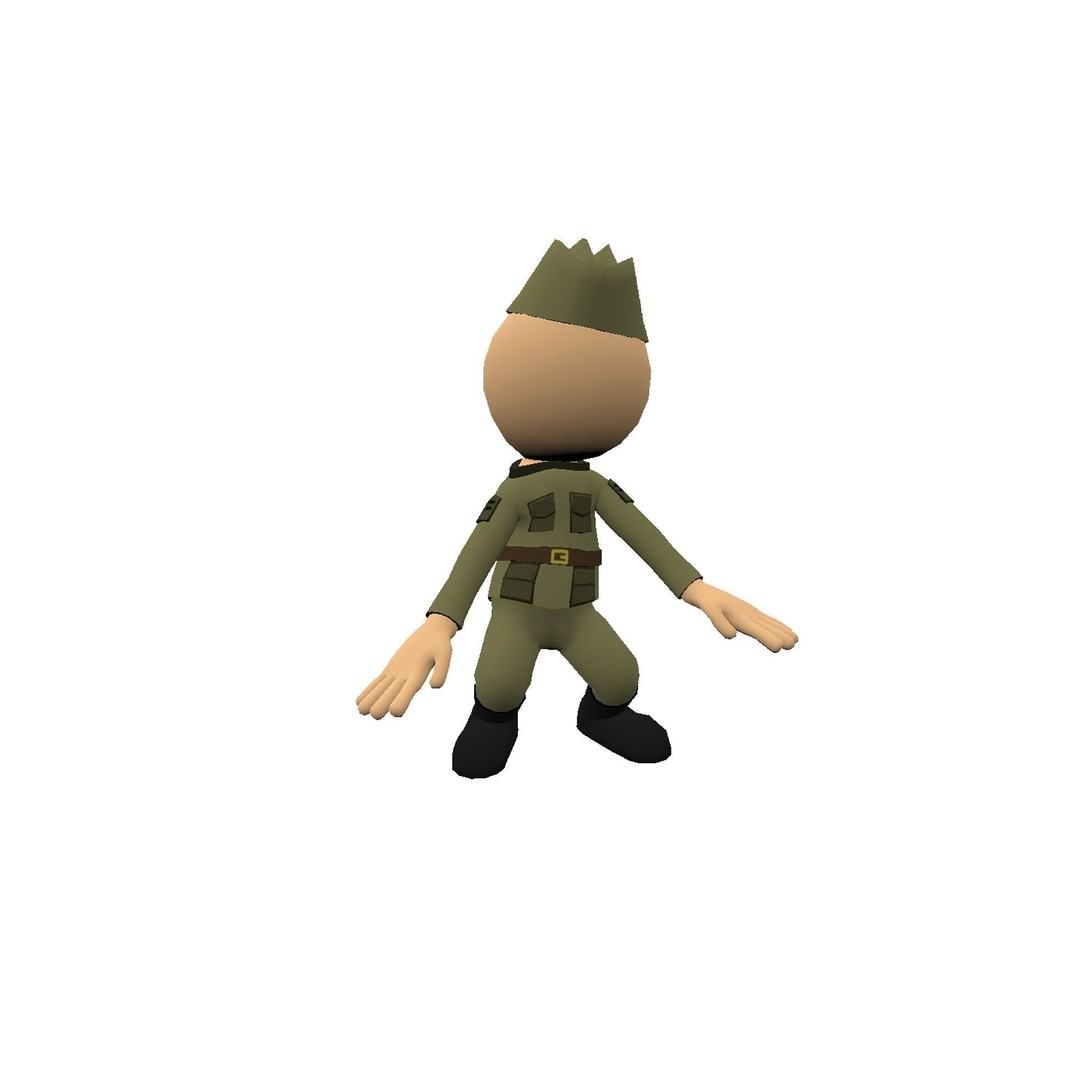 Hyper-Casual Characters 3D Model – Low Poly Rigged Animated Pack - View 12