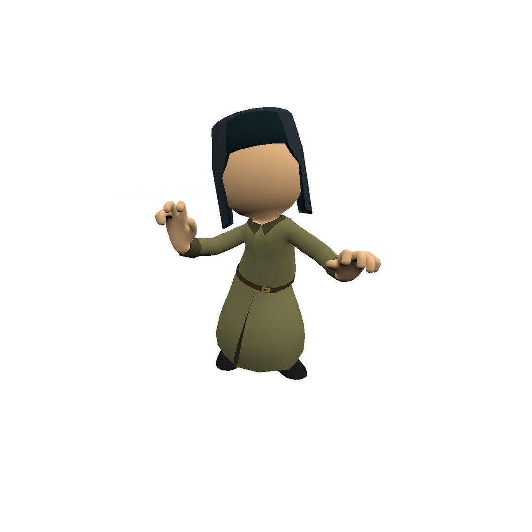 Hyper-Casual Characters 3D Model – Low Poly Rigged Animated Pack - View 16