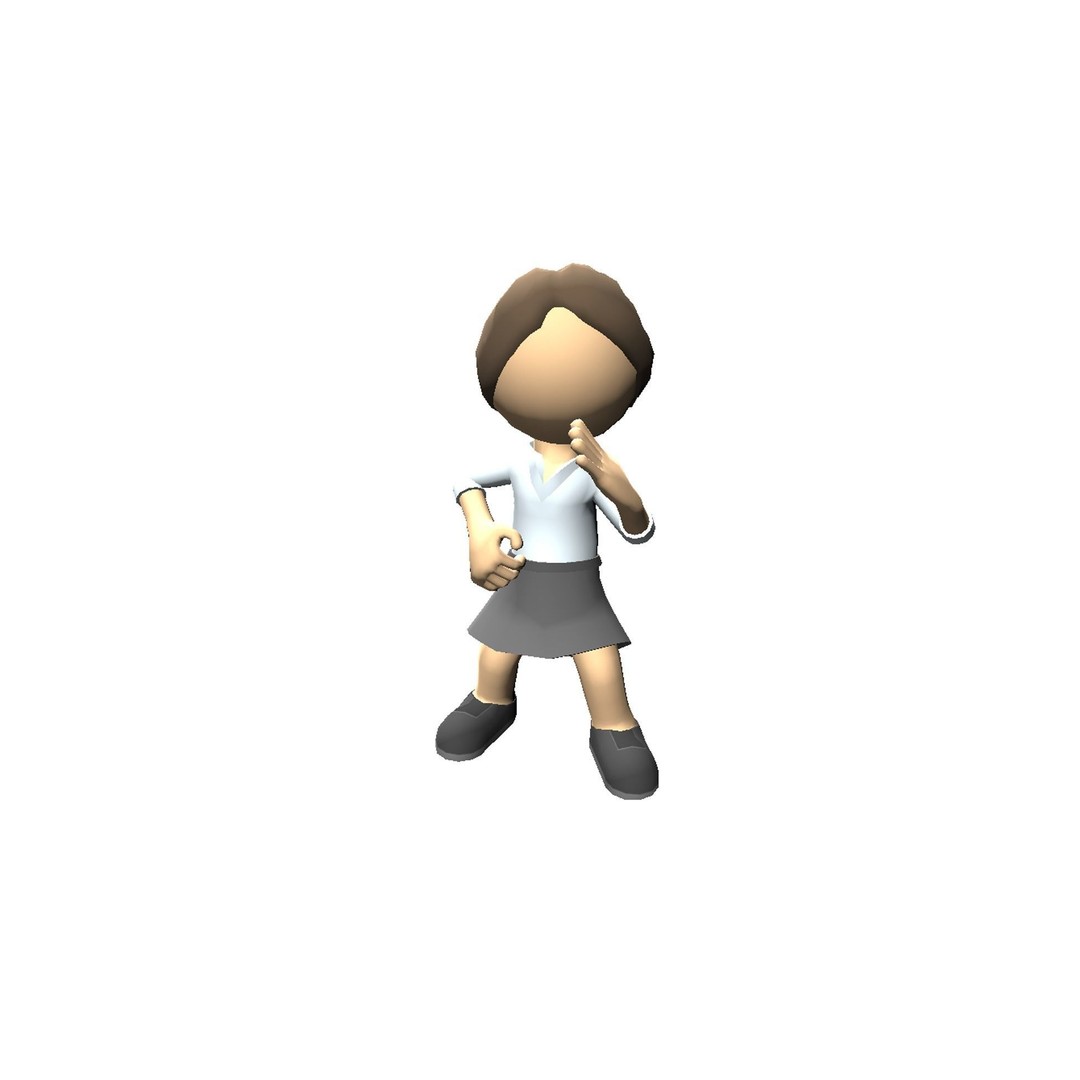 Hyper-Casual Characters 3D Model – Low Poly Rigged Animated Pack - View 20