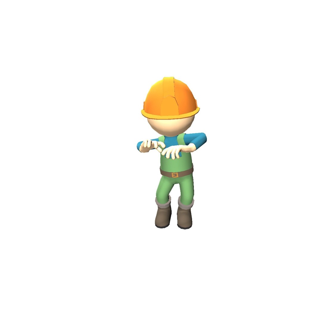 Hyper-Casual Characters 3D Model – Low Poly Rigged Animated Pack - View 28